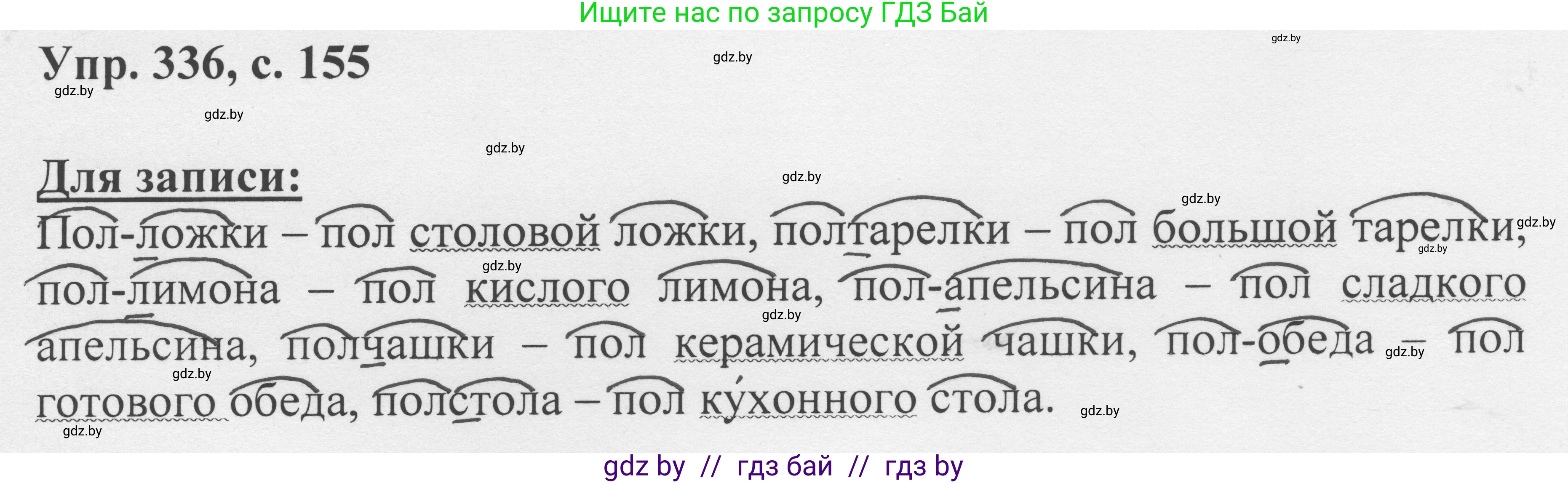 Русский язык, 6 класс Учебник, авторы: Мурина Лариса Александровна, Игнатович Татьяна Владимировна, Жадейко Жанна Фёдоровна, издательство Национальный институт образования, Минск, 2020, страница 155, номер 336, Решение 1