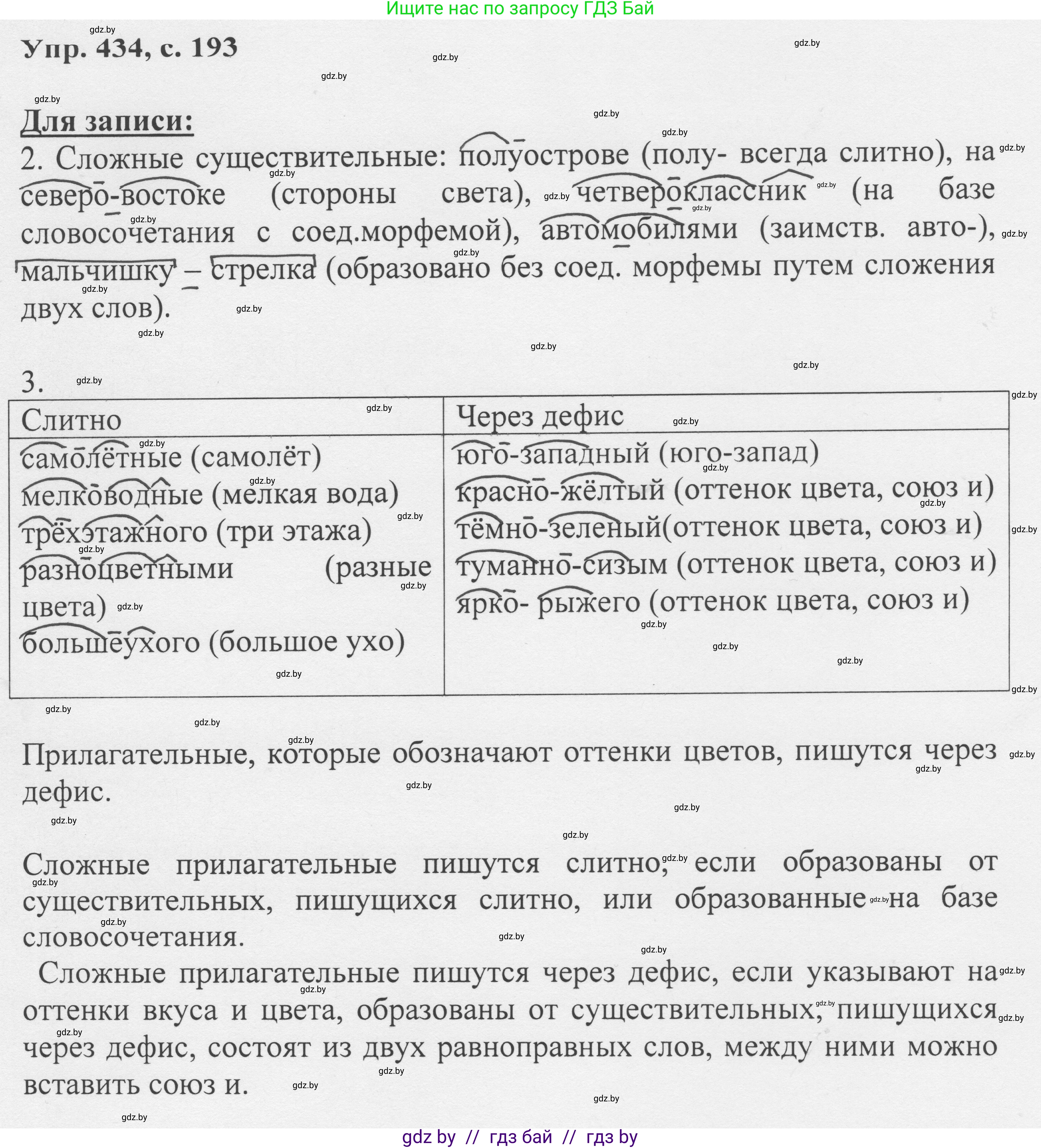 Русский язык, 6 класс Учебник, авторы: Мурина Лариса Александровна, Игнатович Татьяна Владимировна, Жадейко Жанна Фёдоровна, издательство Национальный институт образования, Минск, 2020, страница 193, номер 434, Решение 1