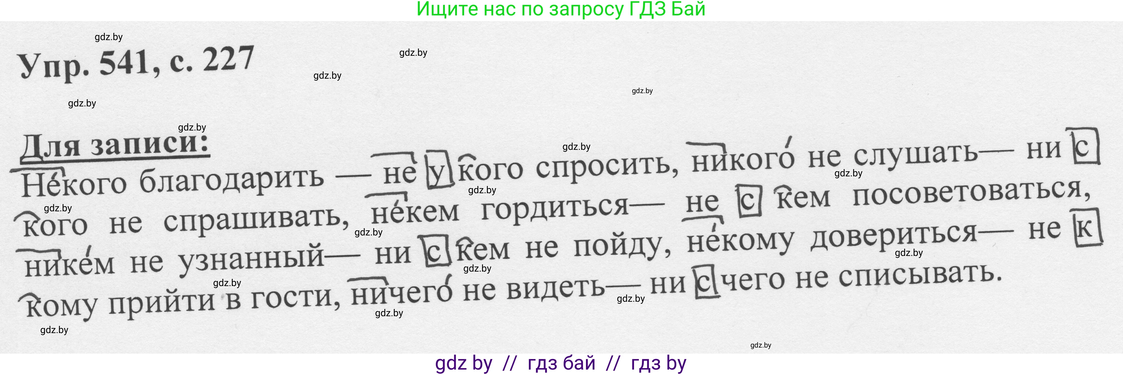 Русский язык, 6 класс Учебник, авторы: Мурина Лариса Александровна, Игнатович Татьяна Владимировна, Жадейко Жанна Фёдоровна, издательство Национальный институт образования, Минск, 2020, страница 227, номер 541, Решение 1