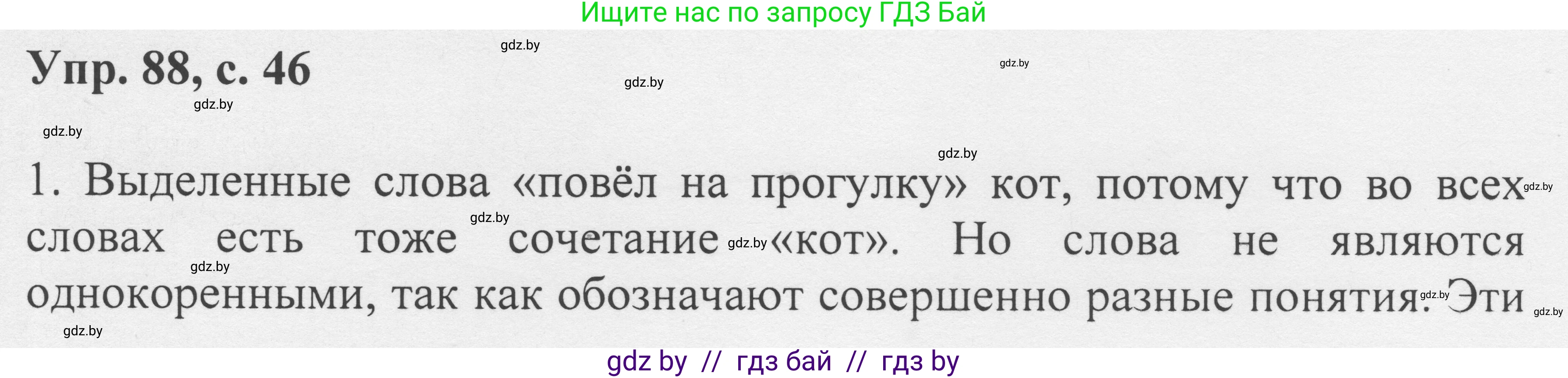 Русский язык, 6 класс Учебник, авторы: Мурина Лариса Александровна, Игнатович Татьяна Владимировна, Жадейко Жанна Фёдоровна, издательство Национальный институт образования, Минск, 2020, страница 46, номер 88, Решение 1