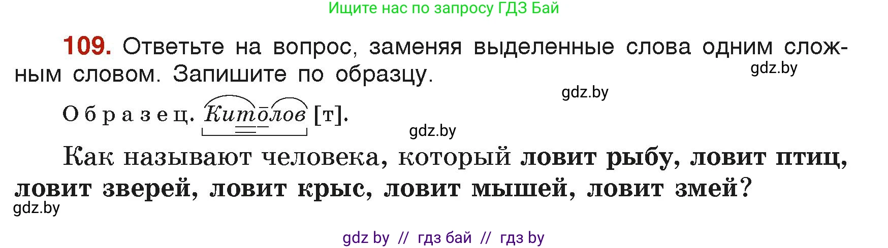 Русский язык, 6 класс Учебник, авторы: Мурина Лариса Александровна, Леонович Валентина Леонидовна, Жадейко Жанна Фёдоровна, Таяновская Ирина Владимировна, издательство Академия образования, Минск, 2026, страница 62, номер 109, Условие