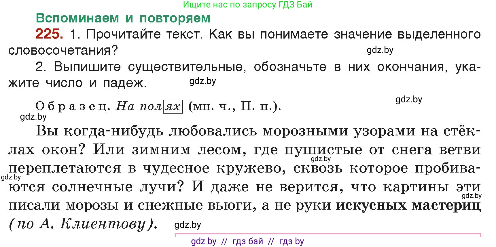Русский язык, 6 класс Учебник, авторы: Мурина Лариса Александровна, Леонович Валентина Леонидовна, Жадейко Жанна Фёдоровна, Таяновская Ирина Владимировна, издательство Академия образования, Минск, 2026, страница 118, номер 225, Условие
