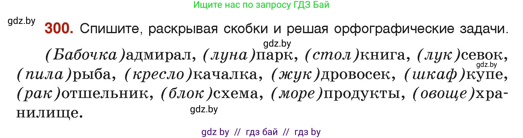 Русский язык, 6 класс Учебник, авторы: Мурина Лариса Александровна, Леонович Валентина Леонидовна, Жадейко Жанна Фёдоровна, Таяновская Ирина Владимировна, издательство Академия образования, Минск, 2026, страница 151, номер 300, Условие