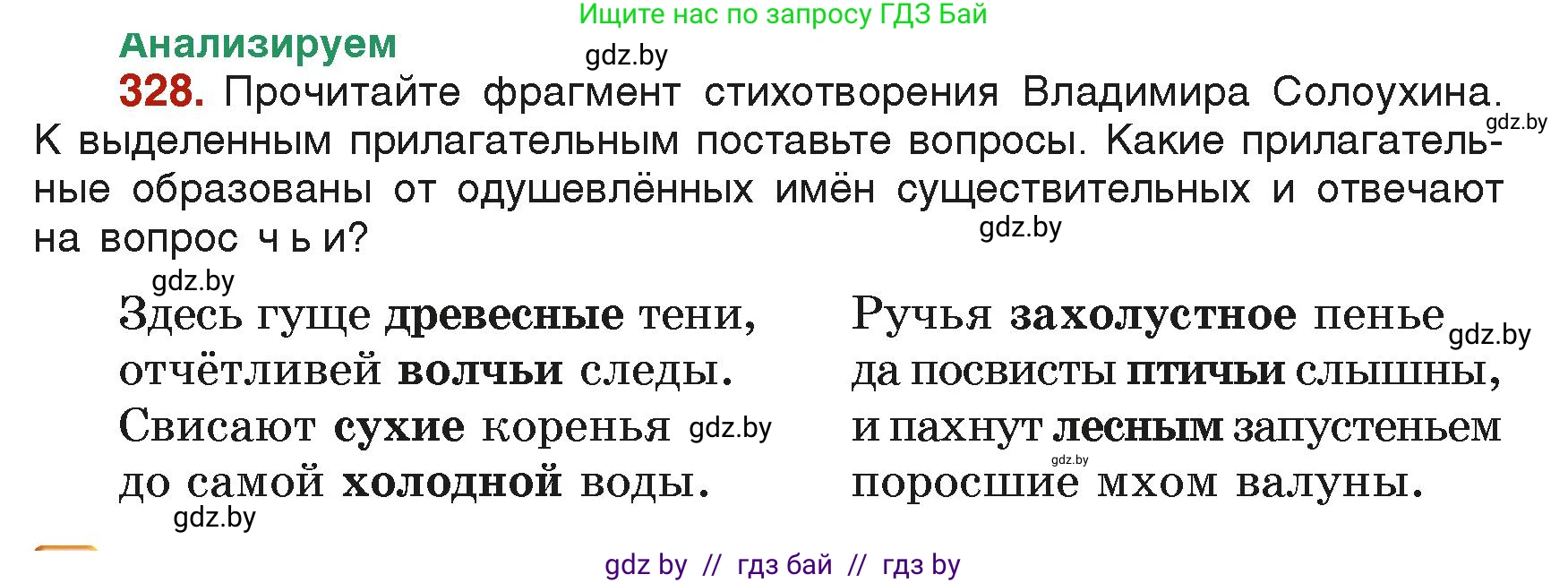 Русский язык, 6 класс Учебник, авторы: Мурина Лариса Александровна, Леонович Валентина Леонидовна, Жадейко Жанна Фёдоровна, Таяновская Ирина Владимировна, издательство Академия образования, Минск, 2026, страница 163, номер 328, Условие
