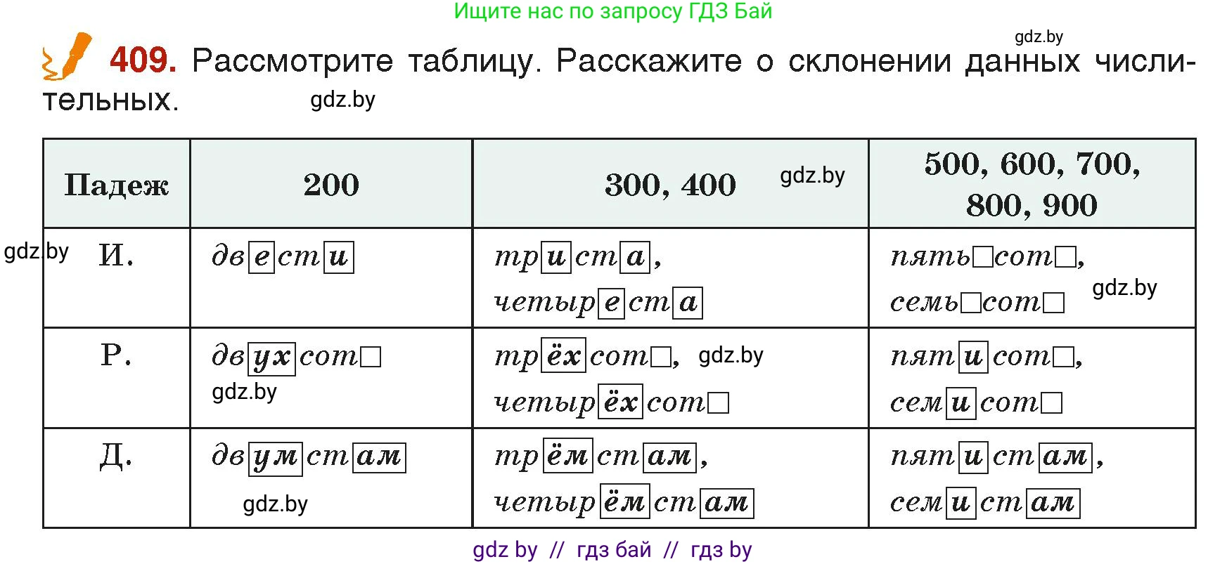 Русский язык, 6 класс Учебник, авторы: Мурина Лариса Александровна, Леонович Валентина Леонидовна, Жадейко Жанна Фёдоровна, Таяновская Ирина Владимировна, издательство Академия образования, Минск, 2026, страница 202, номер 409, Условие