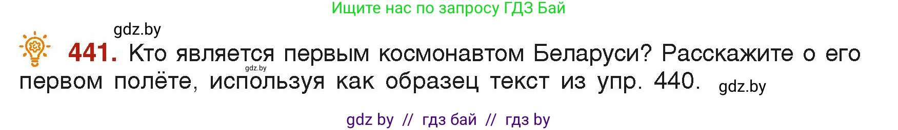 Русский язык, 6 класс Учебник, авторы: Мурина Лариса Александровна, Леонович Валентина Леонидовна, Жадейко Жанна Фёдоровна, Таяновская Ирина Владимировна, издательство Академия образования, Минск, 2026, страница 217, номер 441, Условие