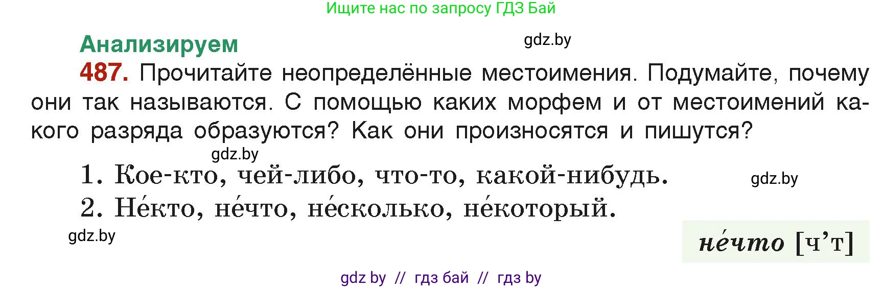 Русский язык, 6 класс Учебник, авторы: Мурина Лариса Александровна, Леонович Валентина Леонидовна, Жадейко Жанна Фёдоровна, Таяновская Ирина Владимировна, издательство Академия образования, Минск, 2026, страница 238, номер 487, Условие