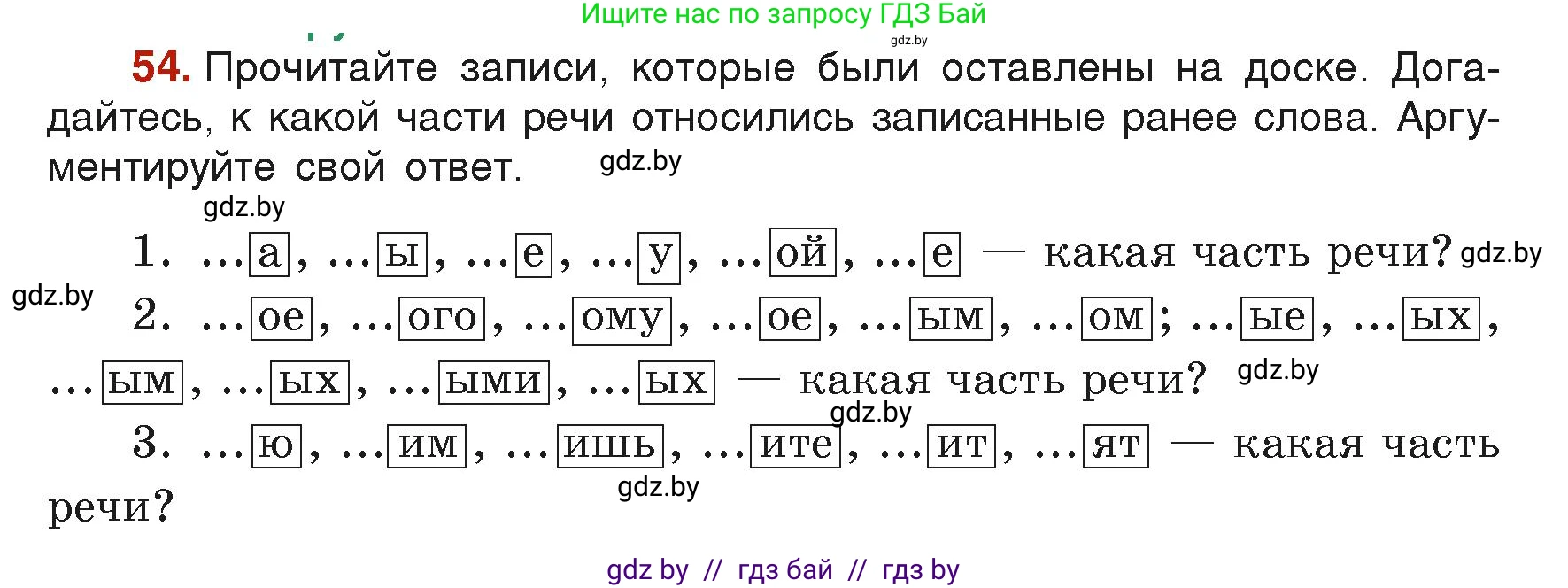Русский язык, 6 класс Учебник, авторы: Мурина Лариса Александровна, Леонович Валентина Леонидовна, Жадейко Жанна Фёдоровна, Таяновская Ирина Владимировна, издательство Академия образования, Минск, 2026, страница 39, номер 54, Условие