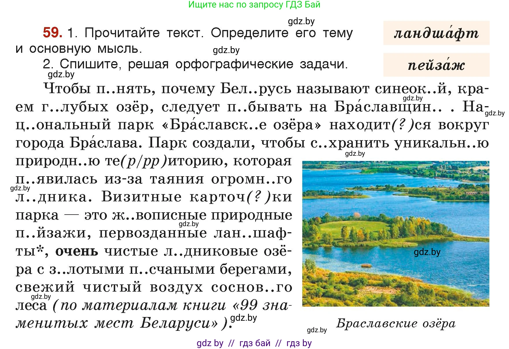 Русский язык, 6 класс Учебник, авторы: Мурина Лариса Александровна, Леонович Валентина Леонидовна, Жадейко Жанна Фёдоровна, Таяновская Ирина Владимировна, издательство Академия образования, Минск, 2026, страница 41, номер 59, Условие