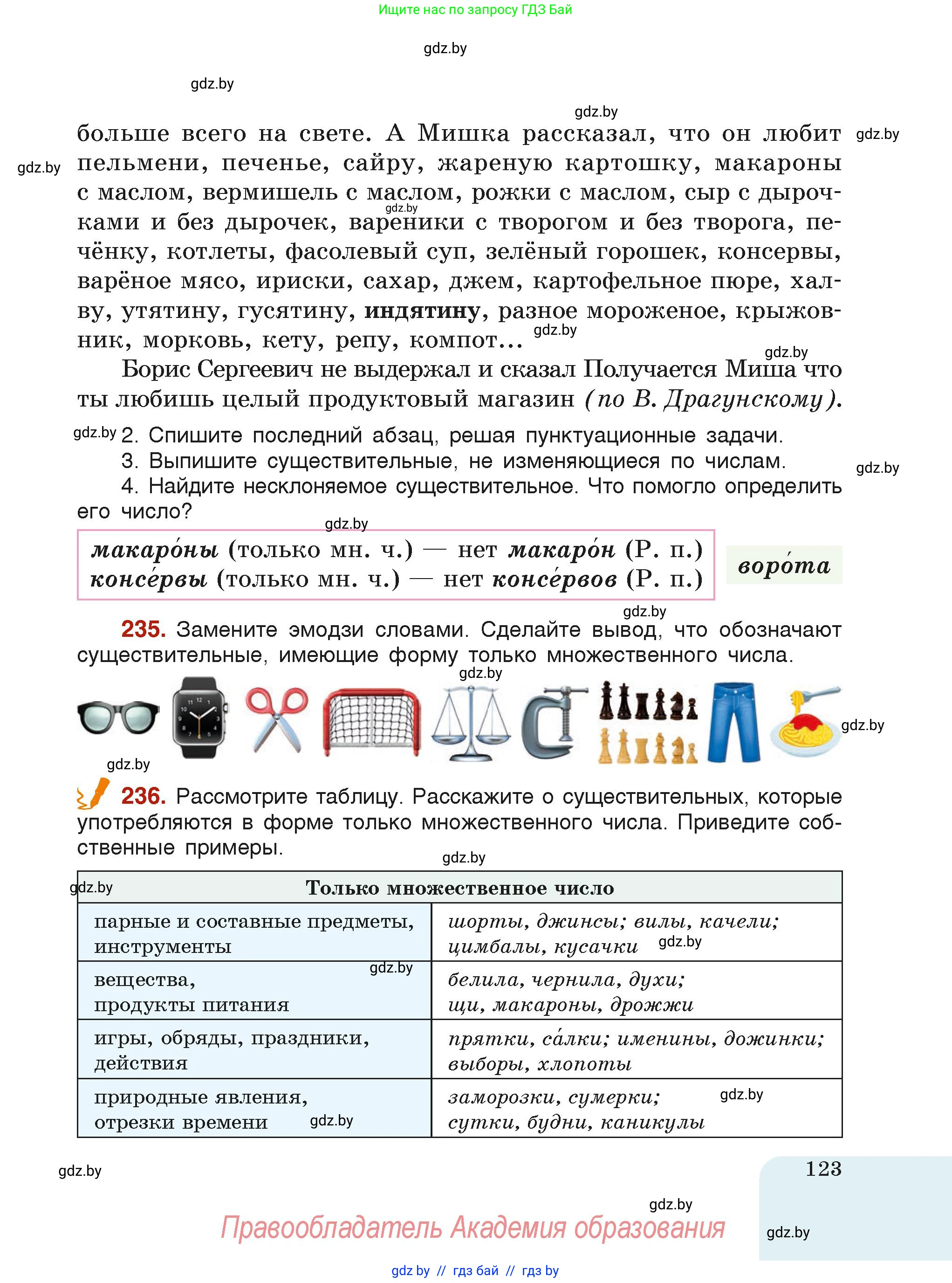 Русский язык, 6 класс Учебник, авторы: Мурина Лариса Александровна, Леонович Валентина Леонидовна, Жадейко Жанна Фёдоровна, Таяновская Ирина Владимировна, издательство Академия образования, Минск, 2026, страница 123