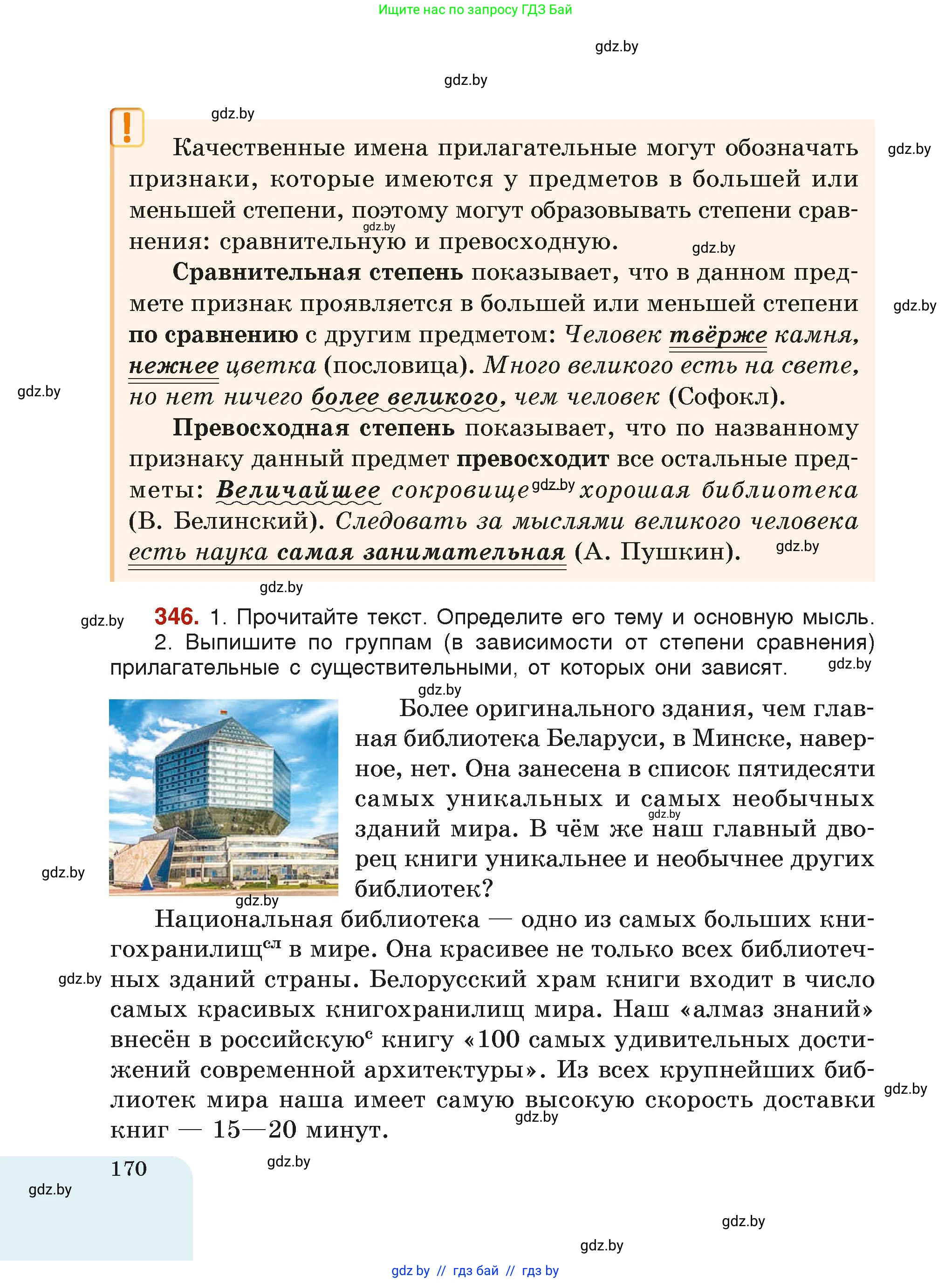 Русский язык, 6 класс Учебник, авторы: Мурина Лариса Александровна, Леонович Валентина Леонидовна, Жадейко Жанна Фёдоровна, Таяновская Ирина Владимировна, издательство Академия образования, Минск, 2026, страница 170