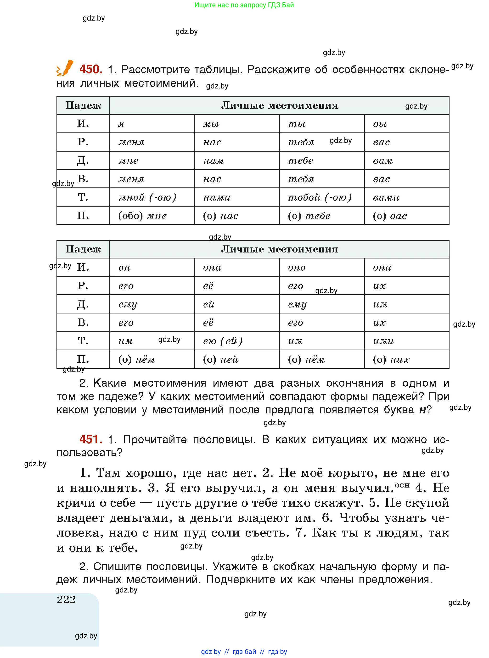 Русский язык, 6 класс Учебник, авторы: Мурина Лариса Александровна, Леонович Валентина Леонидовна, Жадейко Жанна Фёдоровна, Таяновская Ирина Владимировна, издательство Академия образования, Минск, 2026, страница 222