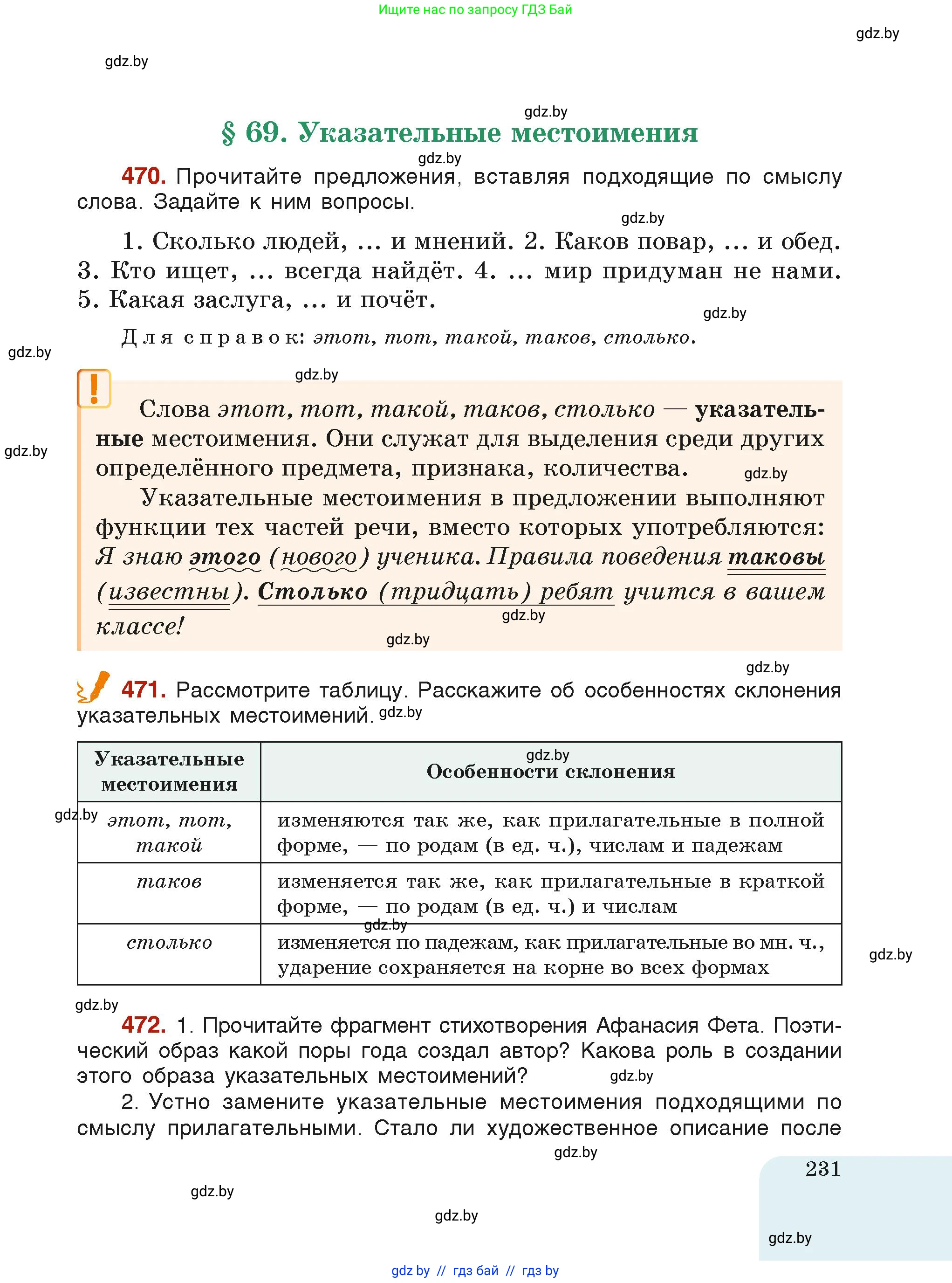 Русский язык, 6 класс Учебник, авторы: Мурина Лариса Александровна, Леонович Валентина Леонидовна, Жадейко Жанна Фёдоровна, Таяновская Ирина Владимировна, издательство Академия образования, Минск, 2026, страница 231
