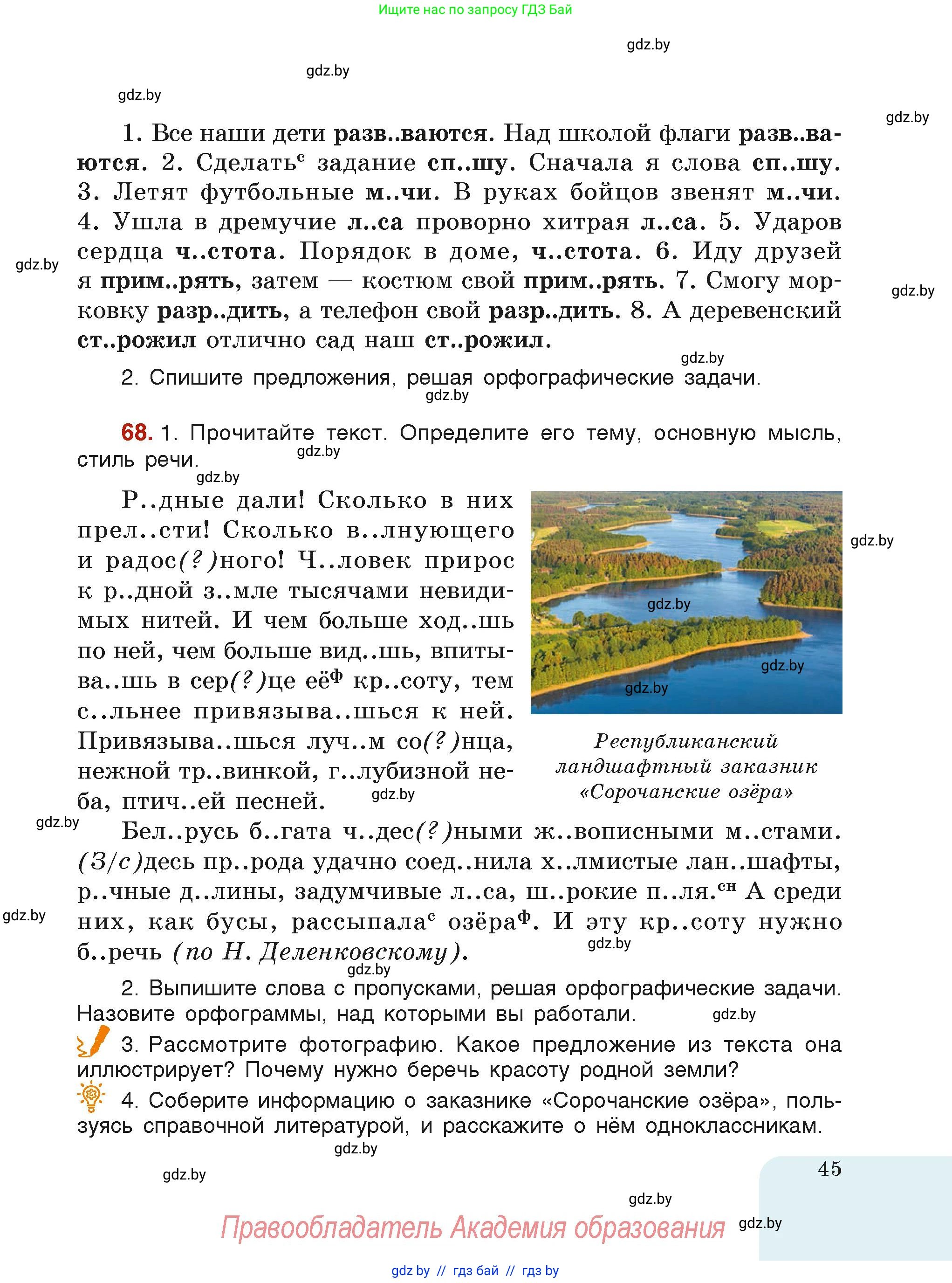 Русский язык, 6 класс Учебник, авторы: Мурина Лариса Александровна, Леонович Валентина Леонидовна, Жадейко Жанна Фёдоровна, Таяновская Ирина Владимировна, издательство Академия образования, Минск, 2026, страница 45