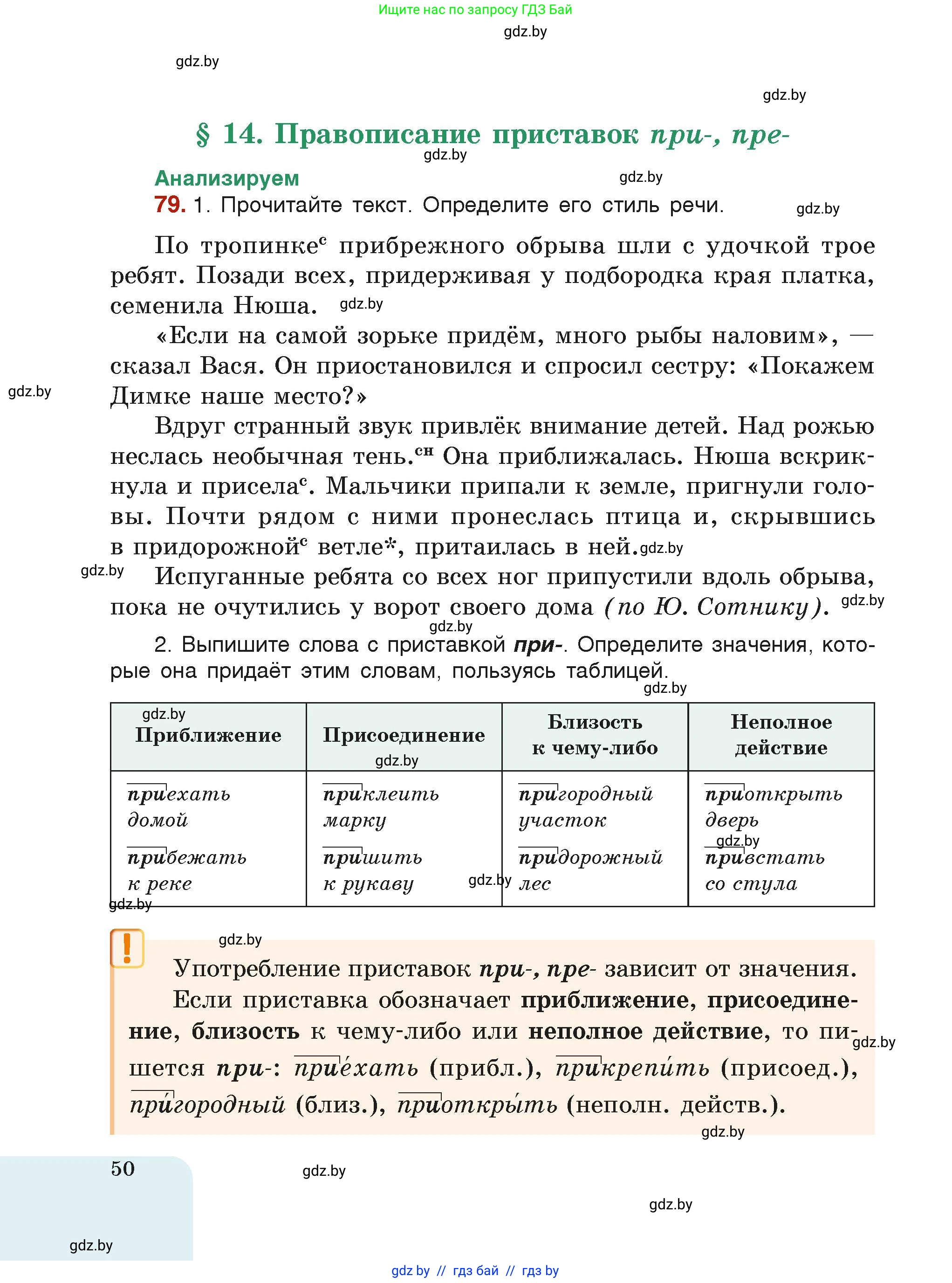 Русский язык, 6 класс Учебник, авторы: Мурина Лариса Александровна, Леонович Валентина Леонидовна, Жадейко Жанна Фёдоровна, Таяновская Ирина Владимировна, издательство Академия образования, Минск, 2026, страница 50