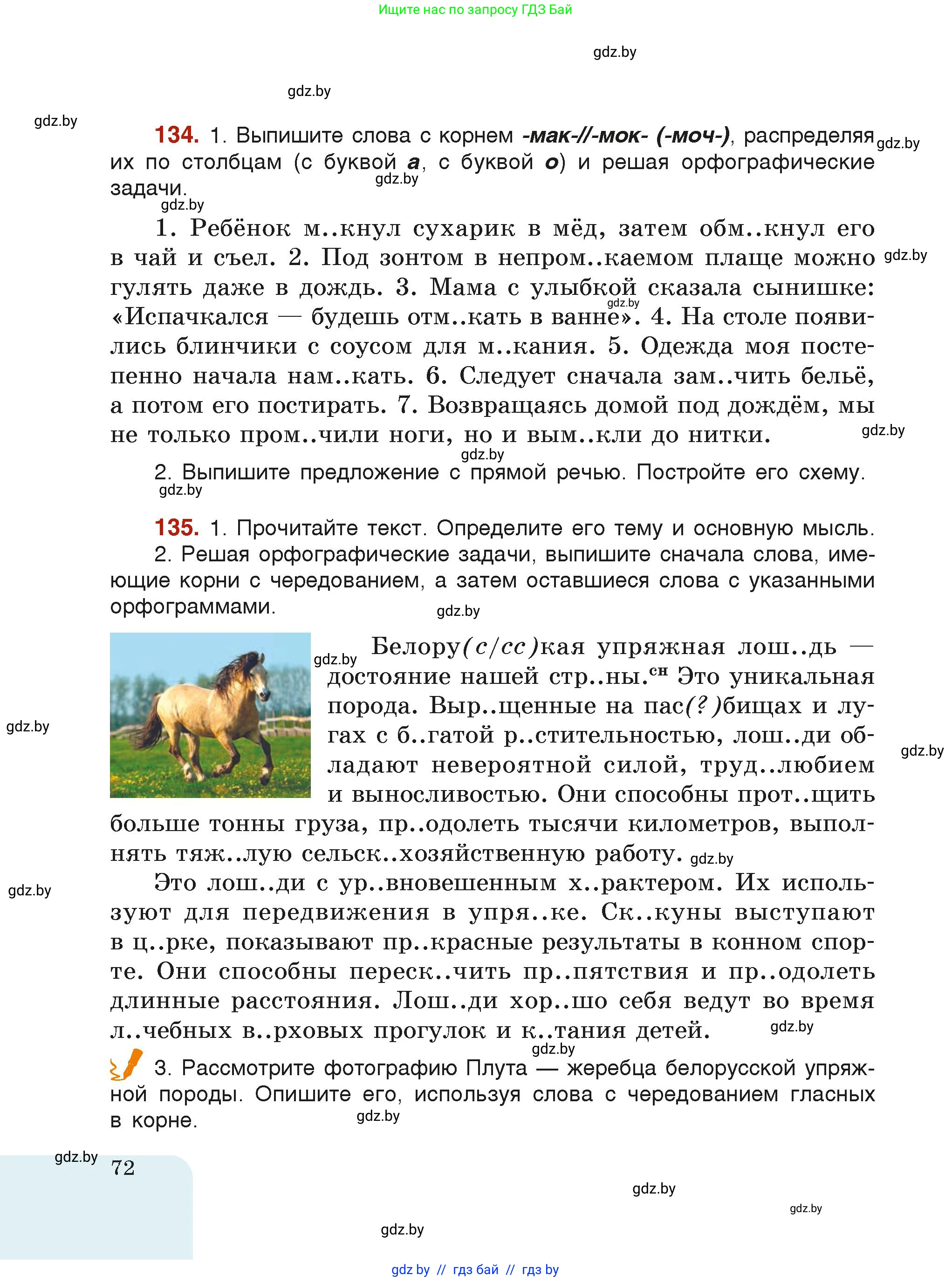 Русский язык, 6 класс Учебник, авторы: Мурина Лариса Александровна, Леонович Валентина Леонидовна, Жадейко Жанна Фёдоровна, Таяновская Ирина Владимировна, издательство Академия образования, Минск, 2026, страница 72