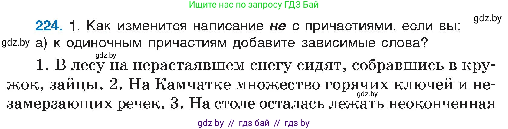 Русский язык, 7 класс Учебник, авторы: Волынец Татьяна Николаевна, Литвинко Франя Михайловна, Долбик Елена Евгеньевна, Таяновская И В, Винник И Р, издательство Национальный институт образования, Минск, 2020, бирюзового цвета, страница 109, номер 224, Условие