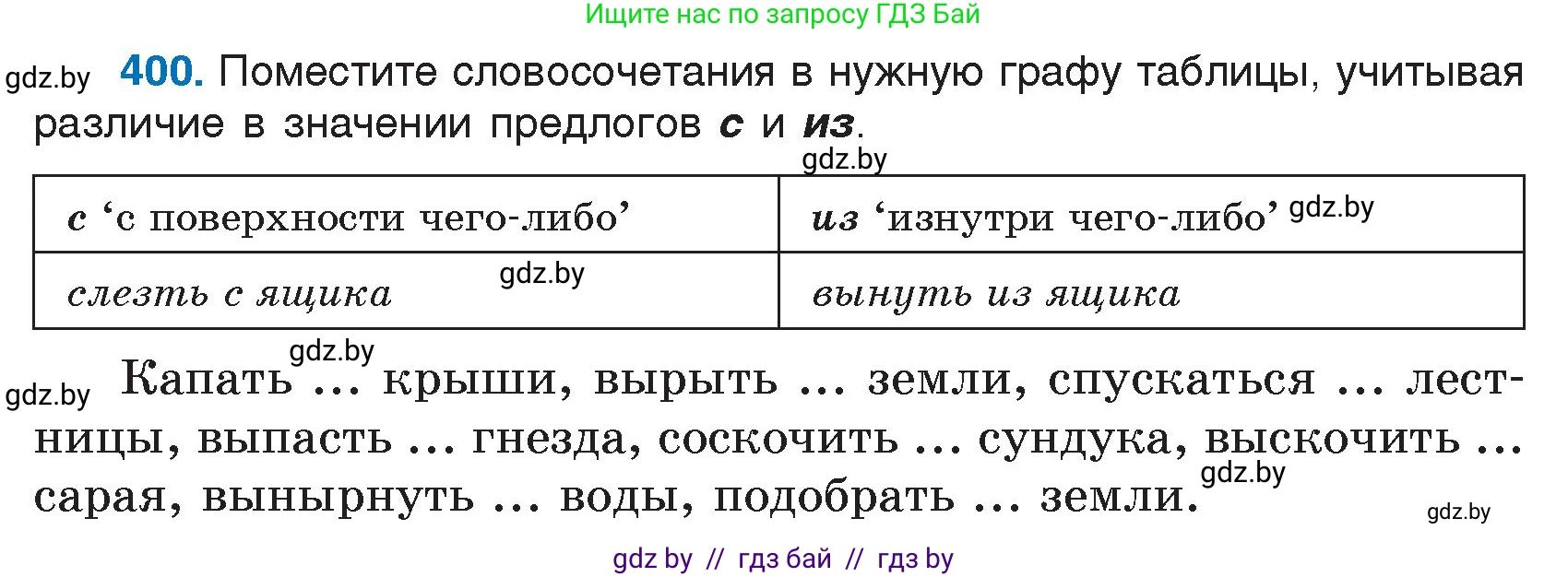 Русский язык, 7 класс Учебник, авторы: Волынец Татьяна Николаевна, Литвинко Франя Михайловна, Долбик Елена Евгеньевна, Таяновская И В, Винник И Р, издательство Национальный институт образования, Минск, 2020, бирюзового цвета, страница 192, номер 400, Условие