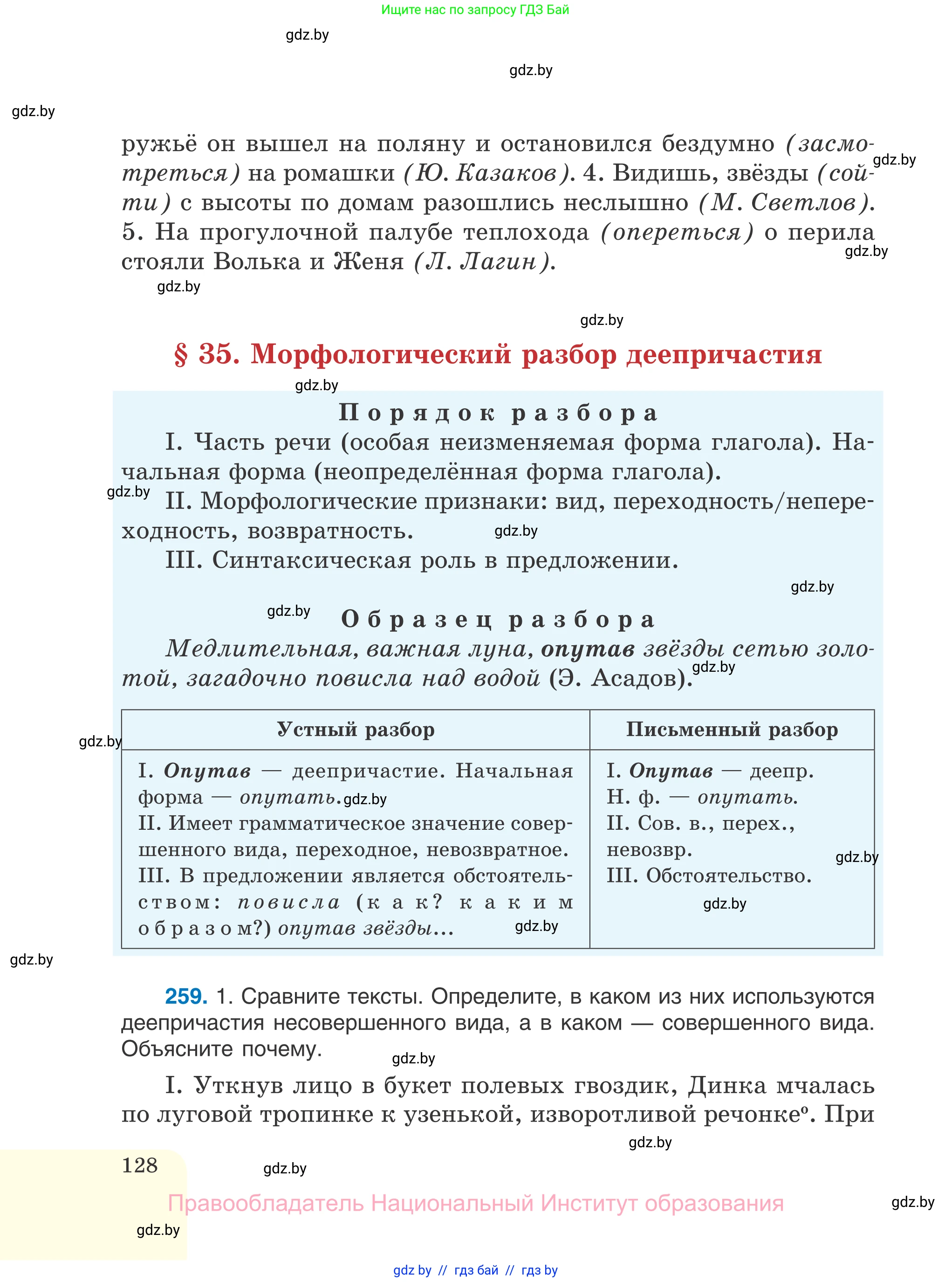 Русский язык, 7 класс Учебник, авторы: Волынец Татьяна Николаевна, Литвинко Франя Михайловна, Долбик Елена Евгеньевна, Таяновская И В, Винник И Р, издательство Национальный институт образования, Минск, 2020, бирюзового цвета, страница 128