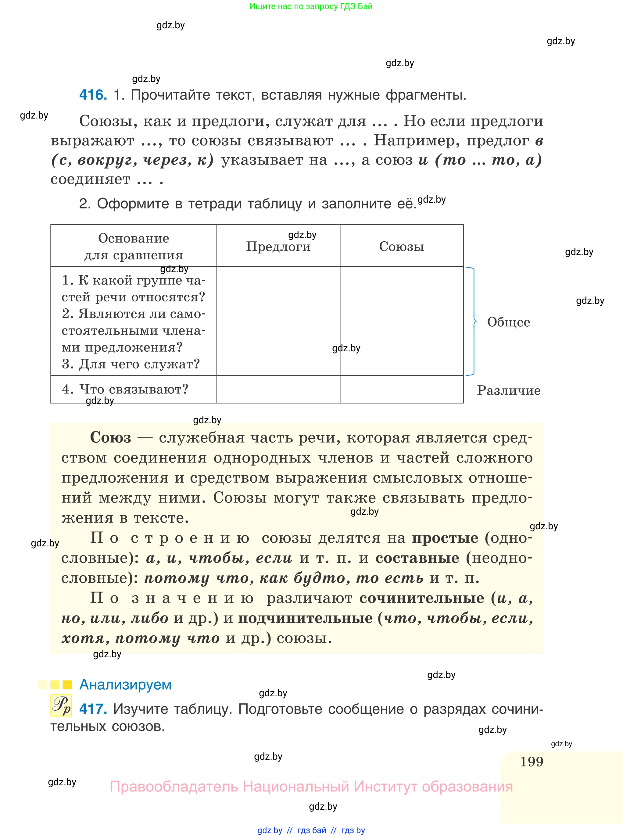 Русский язык, 7 класс Учебник, авторы: Волынец Татьяна Николаевна, Литвинко Франя Михайловна, Долбик Елена Евгеньевна, Таяновская И В, Винник И Р, издательство Национальный институт образования, Минск, 2020, бирюзового цвета, страница 199