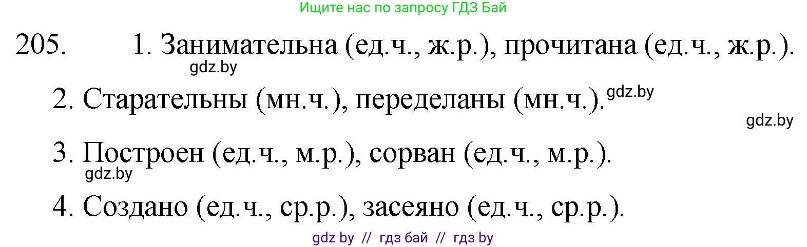 Русский язык, 7 класс Учебник, авторы: Волынец Татьяна Николаевна, Литвинко Франя Михайловна, Долбик Елена Евгеньевна, Таяновская И В, Винник И Р, издательство Национальный институт образования, Минск, 2020, бирюзового цвета, страница 101, номер 205, Решение