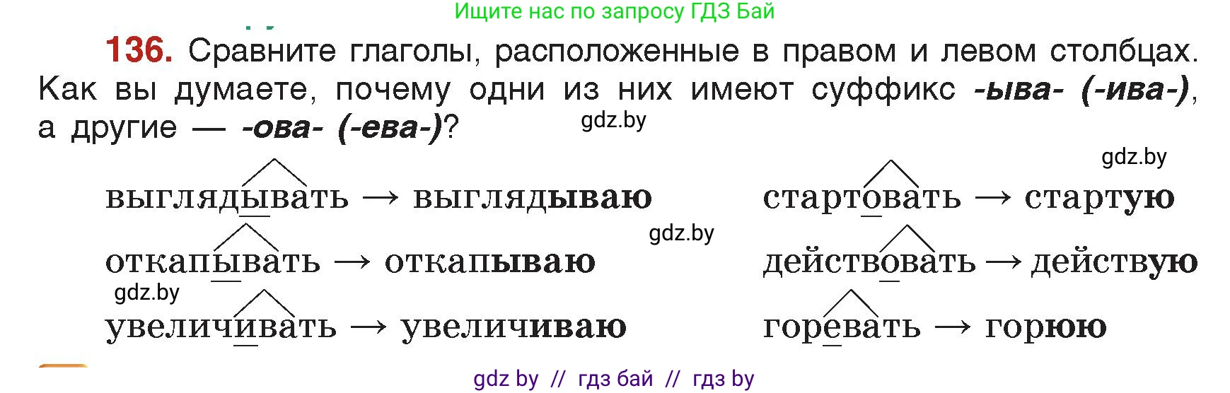 Русский язык, 7 класс Учебник, авторы: Волынец Татьяна Николаевна, Литвинко Франя Михайловна, Долбик Елена Евгеньевна, Таяновская Ирина Владимировна, Винник И Р, издательство Академия образования, Минск, 2026, голубого цвета, страница 77, номер 136, Условие