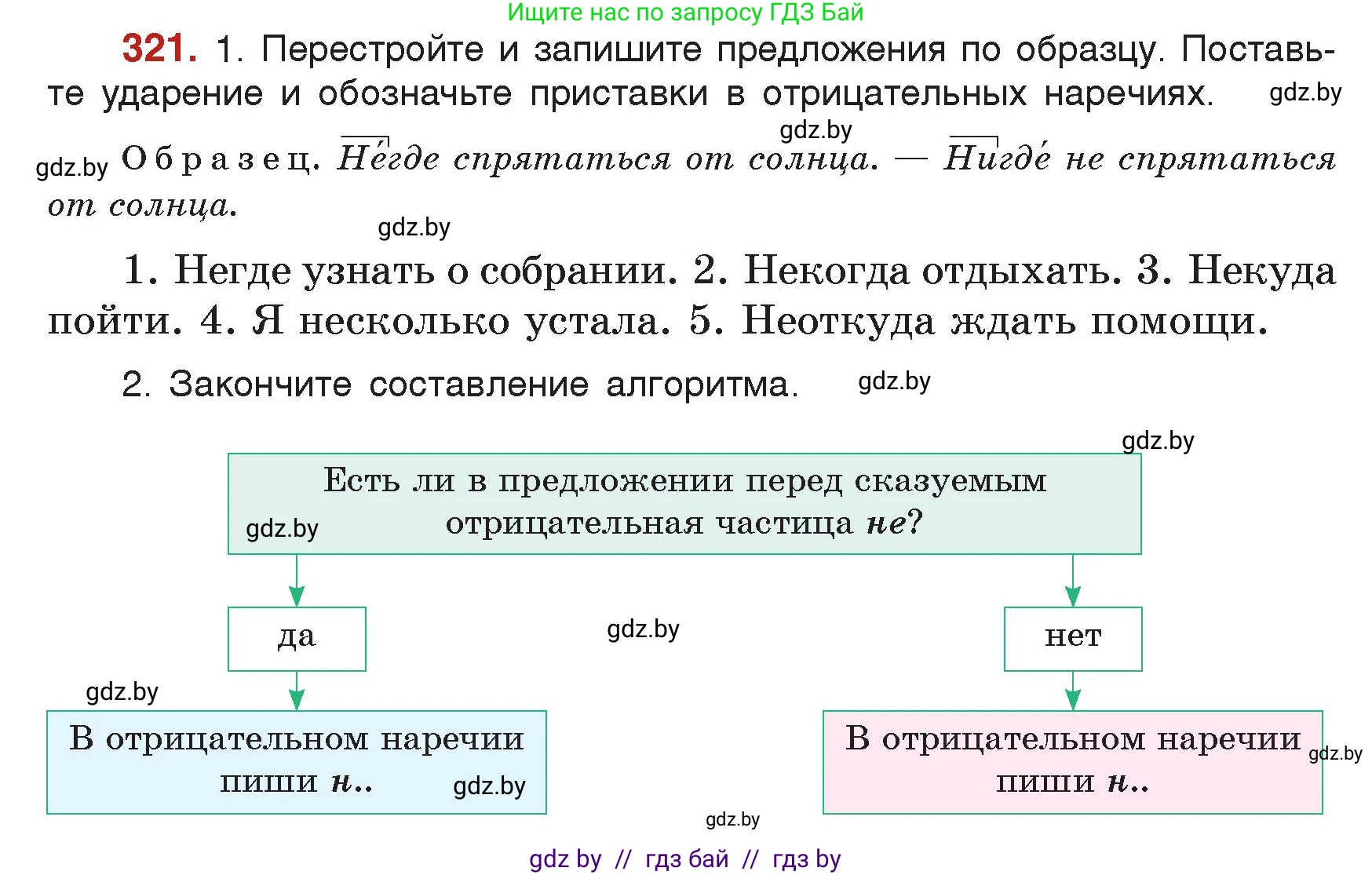 Русский язык, 7 класс Учебник, авторы: Волынец Татьяна Николаевна, Литвинко Франя Михайловна, Долбик Елена Евгеньевна, Таяновская Ирина Владимировна, Винник И Р, издательство Академия образования, Минск, 2026, голубого цвета, страница 170, номер 321, Условие