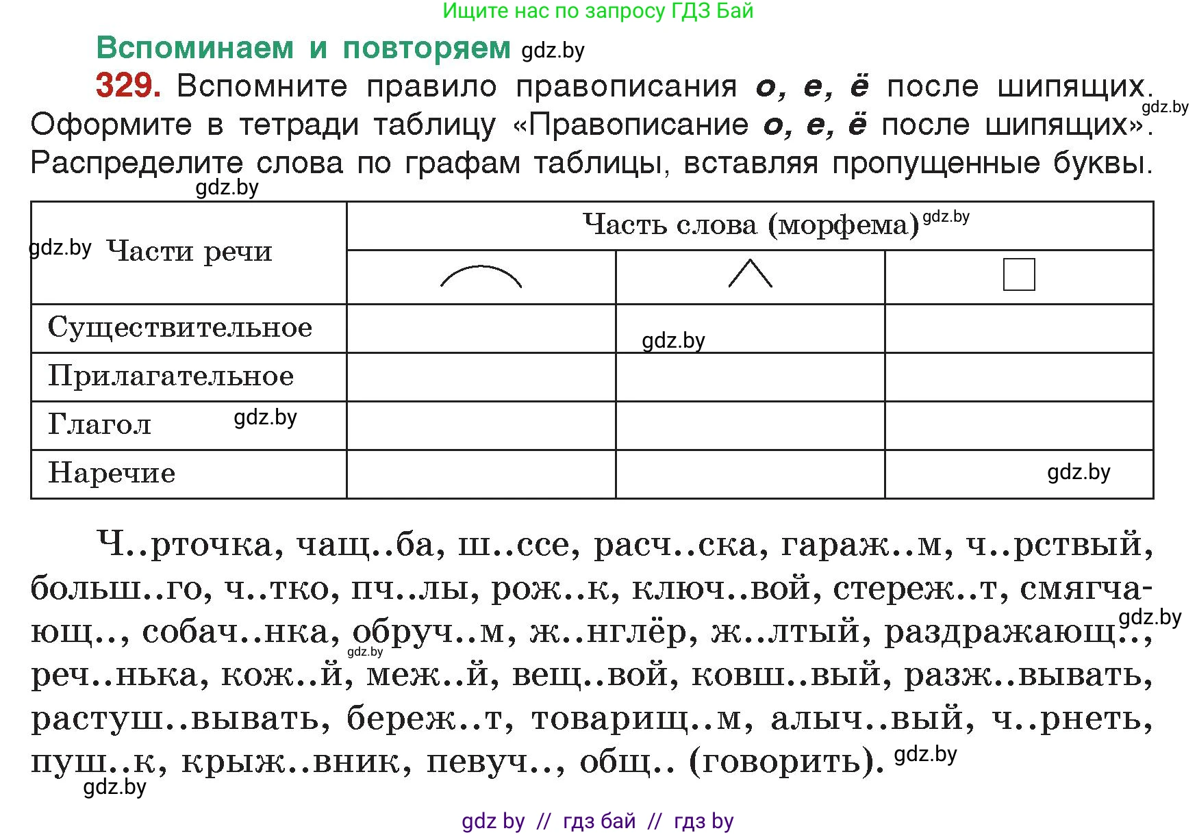 Русский язык, 7 класс Учебник, авторы: Волынец Татьяна Николаевна, Литвинко Франя Михайловна, Долбик Елена Евгеньевна, Таяновская Ирина Владимировна, Винник И Р, издательство Академия образования, Минск, 2026, голубого цвета, страница 174, номер 329, Условие