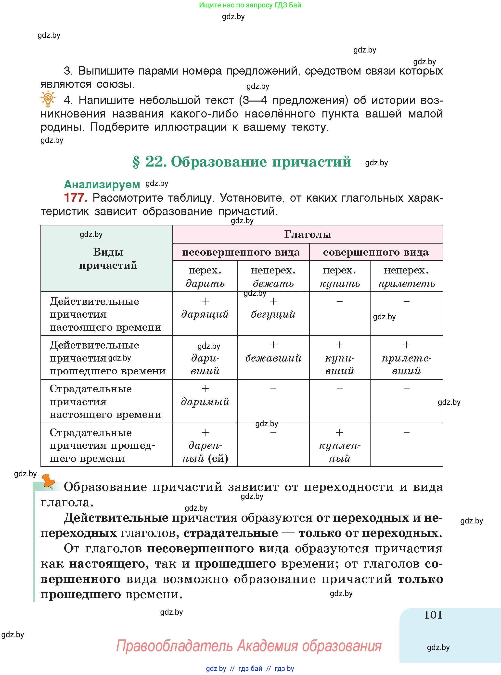 Русский язык, 7 класс Учебник, авторы: Волынец Татьяна Николаевна, Литвинко Франя Михайловна, Долбик Елена Евгеньевна, Таяновская Ирина Владимировна, Винник И Р, издательство Академия образования, Минск, 2026, голубого цвета, страница 101