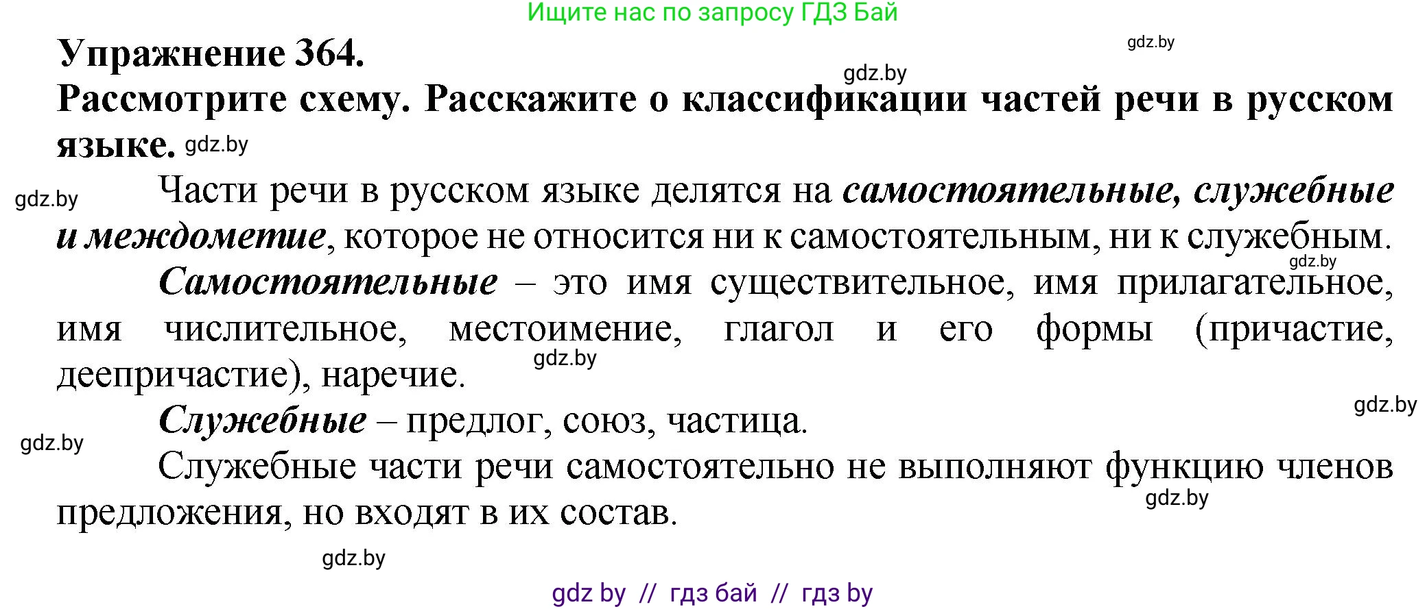 Русский язык, 7 класс Учебник, авторы: Волынец Татьяна Николаевна, Литвинко Франя Михайловна, Долбик Елена Евгеньевна, Таяновская Ирина Владимировна, Винник И Р, издательство Академия образования, Минск, 2026, голубого цвета, страница 193, номер 364, Решение