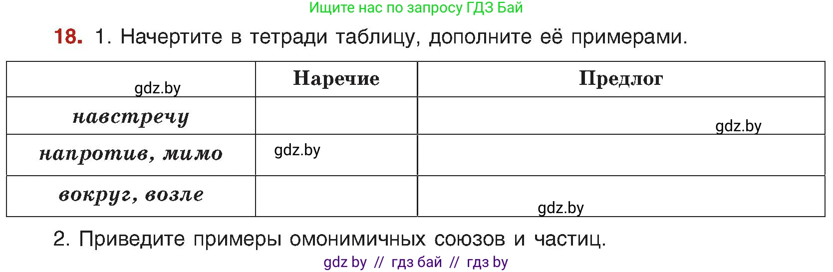 Русский язык, 8 класс Учебник, авторы: Мурина Лариса Александровна, Долбик Елена Евгеньевна, Леонович Валентина Леонидовна, Жадейко Жанна Фёдоровна, издательство Академия образования, Минск, 2024, страница 16, номер 18, Условие