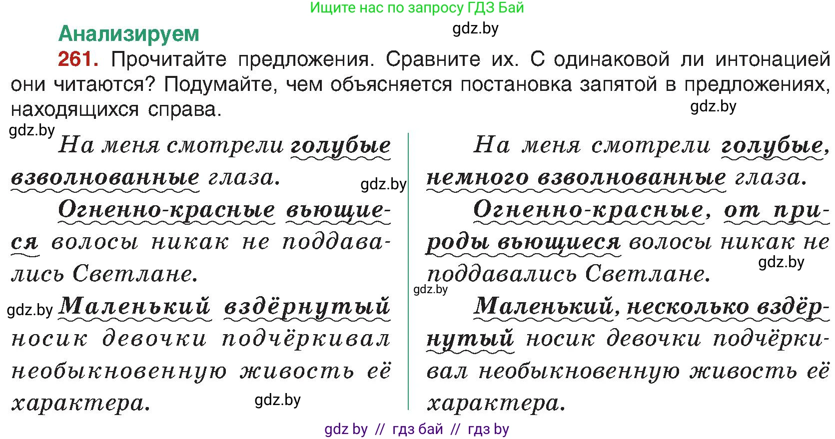 Русский язык, 8 класс Учебник, авторы: Мурина Лариса Александровна, Долбик Елена Евгеньевна, Леонович Валентина Леонидовна, Жадейко Жанна Фёдоровна, издательство Академия образования, Минск, 2024, страница 143, номер 261, Условие