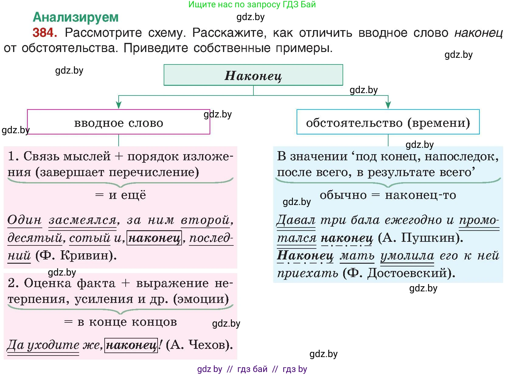 Русский язык, 8 класс Учебник, авторы: Мурина Лариса Александровна, Долбик Елена Евгеньевна, Леонович Валентина Леонидовна, Жадейко Жанна Фёдоровна, издательство Академия образования, Минск, 2024, страница 212, номер 384, Условие