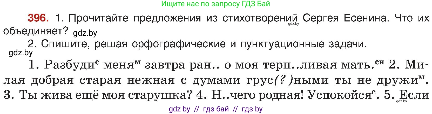 Русский язык, 8 класс Учебник, авторы: Мурина Лариса Александровна, Долбик Елена Евгеньевна, Леонович Валентина Леонидовна, Жадейко Жанна Фёдоровна, издательство Академия образования, Минск, 2024, страница 218, номер 396, Условие