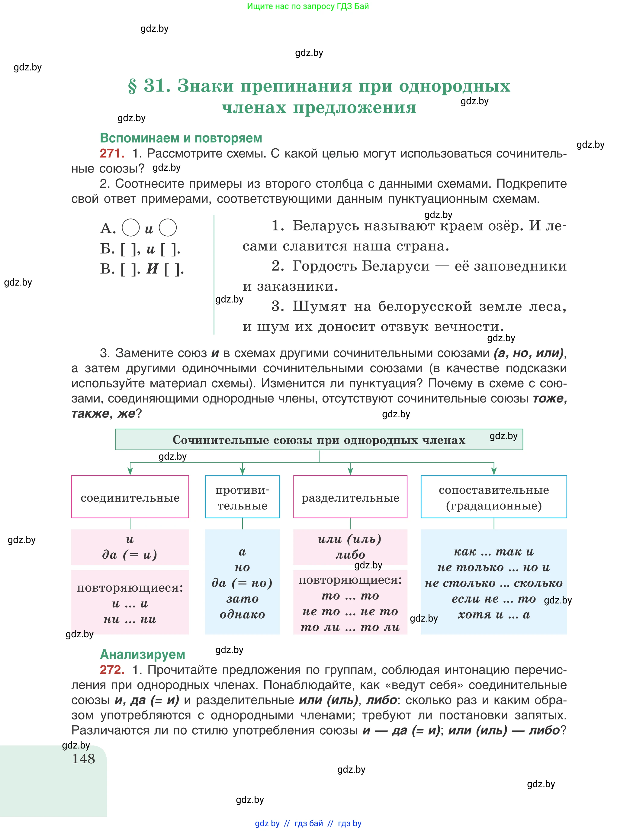Русский язык, 8 класс Учебник, авторы: Мурина Лариса Александровна, Долбик Елена Евгеньевна, Леонович Валентина Леонидовна, Жадейко Жанна Фёдоровна, издательство Академия образования, Минск, 2024, страница 148