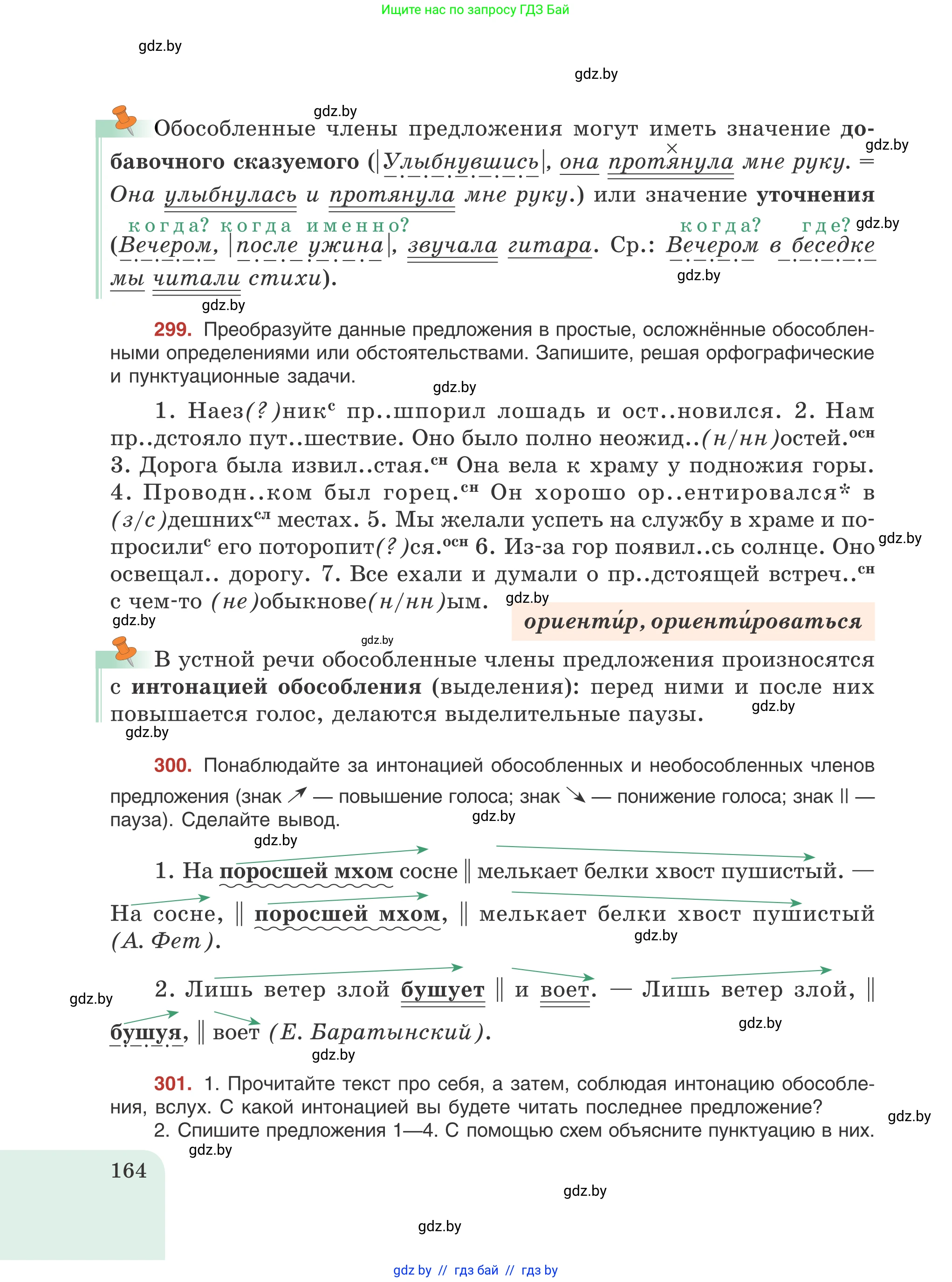 Русский язык, 8 класс Учебник, авторы: Мурина Лариса Александровна, Долбик Елена Евгеньевна, Леонович Валентина Леонидовна, Жадейко Жанна Фёдоровна, издательство Академия образования, Минск, 2024, страница 164
