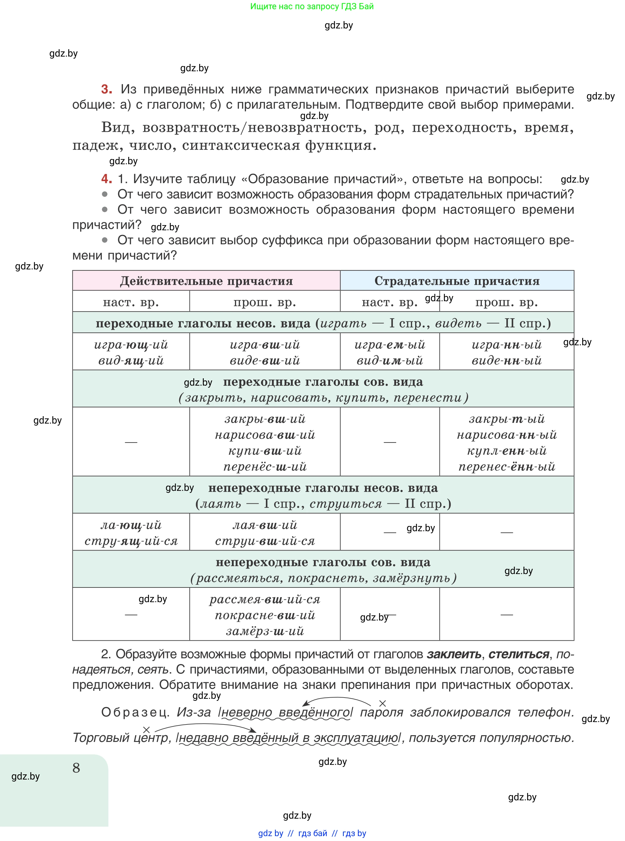 Русский язык, 8 класс Учебник, авторы: Мурина Лариса Александровна, Долбик Елена Евгеньевна, Леонович Валентина Леонидовна, Жадейко Жанна Фёдоровна, издательство Академия образования, Минск, 2024, страница 8