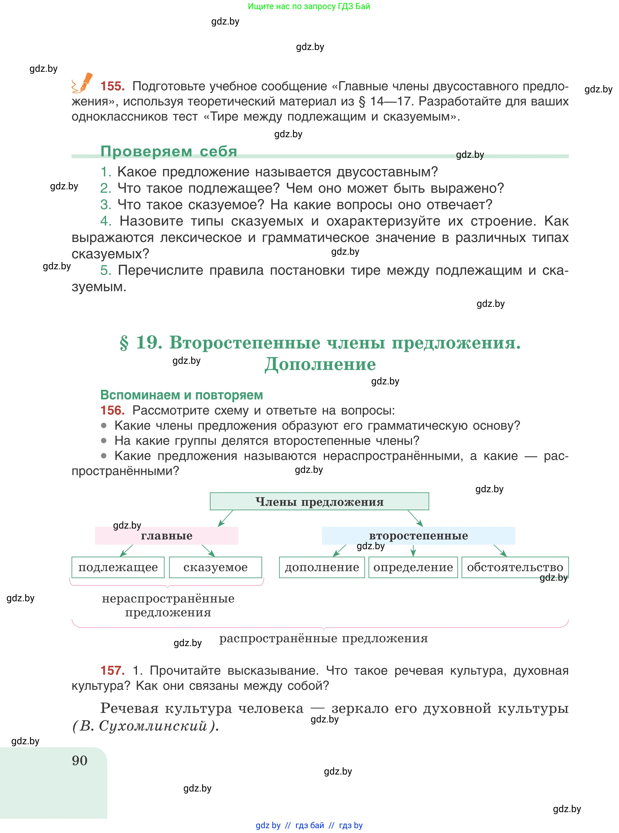 Русский язык, 8 класс Учебник, авторы: Мурина Лариса Александровна, Долбик Елена Евгеньевна, Леонович Валентина Леонидовна, Жадейко Жанна Фёдоровна, издательство Академия образования, Минск, 2024, страница 90