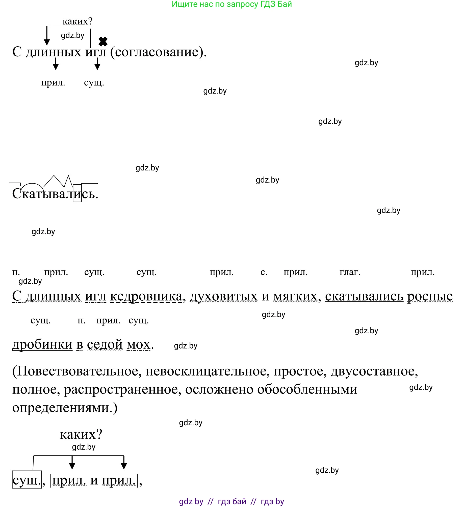 Русский язык, 8 класс Учебник, авторы: Мурина Лариса Александровна, Долбик Елена Евгеньевна, Леонович Валентина Леонидовна, Жадейко Жанна Фёдоровна, издательство Академия образования, Минск, 2024, страница 170, номер 311, Решение (продолжение 3)