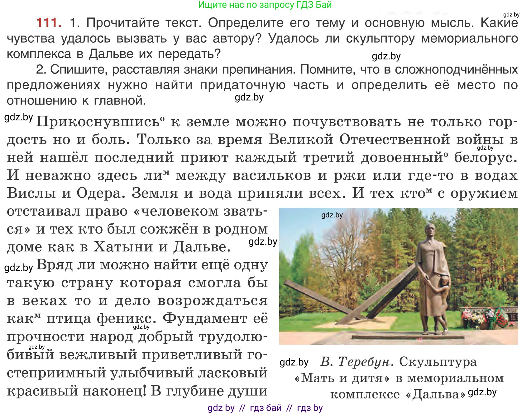 Русский язык, 9 класс Учебник, авторы: Мурина Лариса Александровна, Литвинко Франя Михайловна, Долбик Елена Евгеньевна, Пипченко Н М, Германович С Ф, Таяновская И В, издательство Академия образования, Минск, 2025, страница 67, номер 111, Условие 2025
