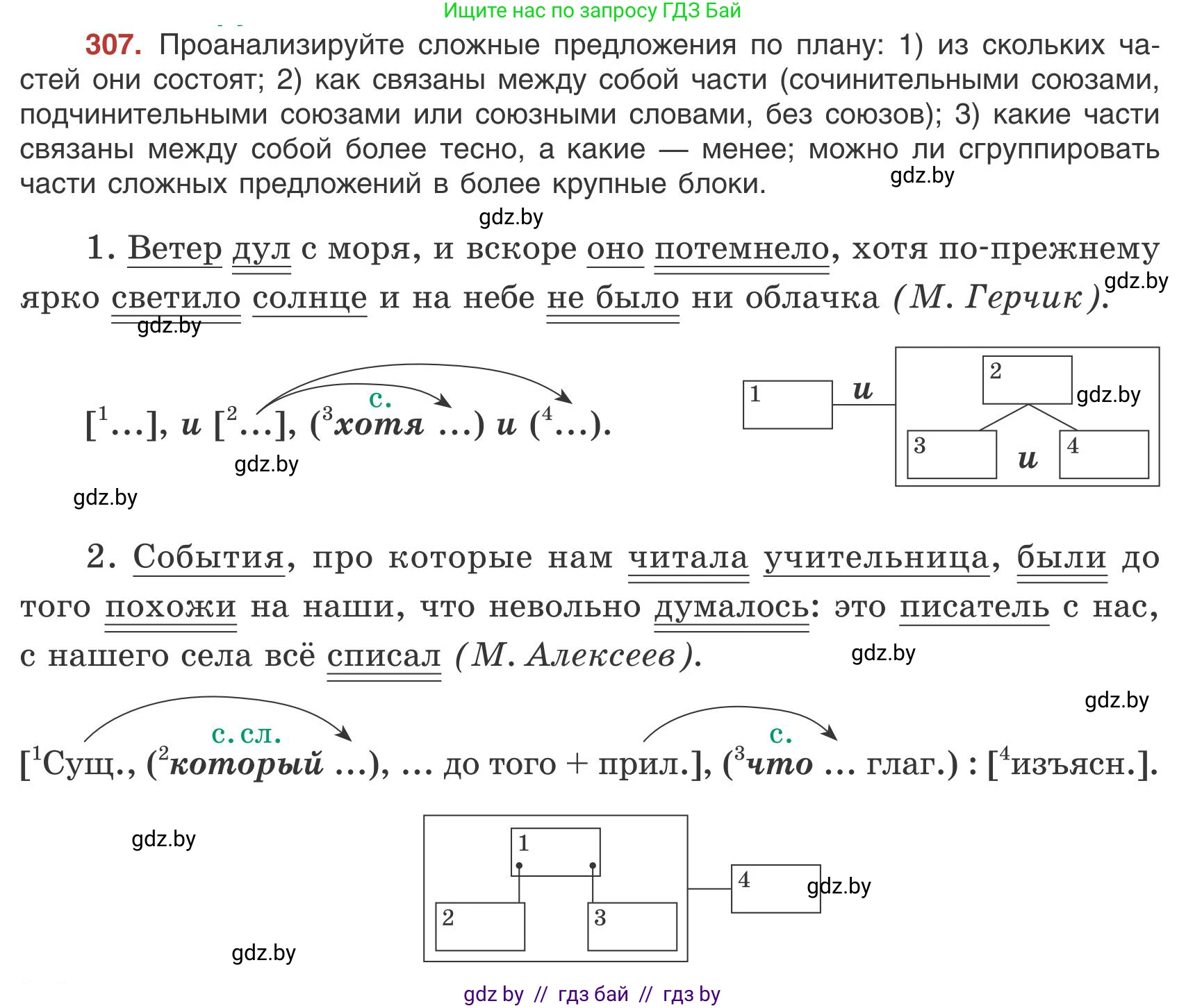 Русский язык, 9 класс Учебник, авторы: Мурина Лариса Александровна, Литвинко Франя Михайловна, Долбик Елена Евгеньевна, Пипченко Н М, Германович С Ф, Таяновская И В, издательство Академия образования, Минск, 2025, страница 174, номер 307, Условие 2025