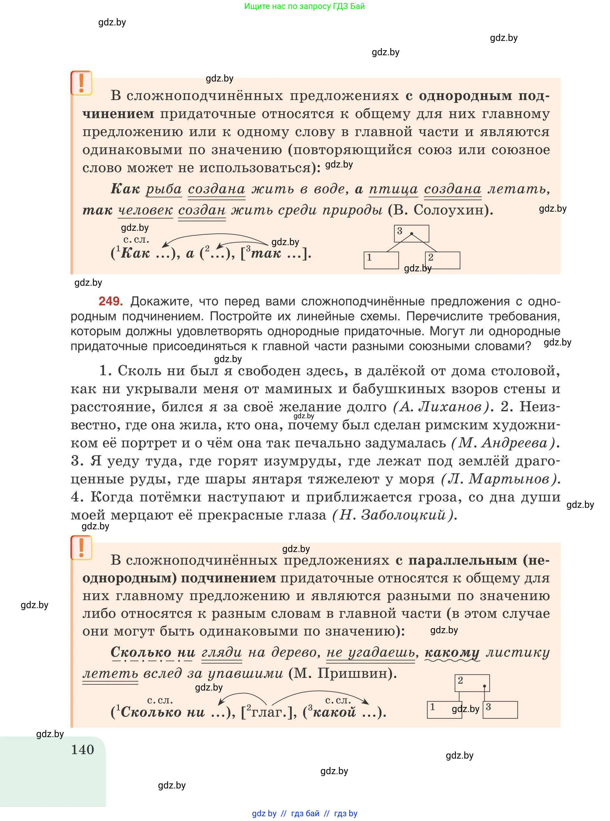 Русский язык, 9 класс Учебник, авторы: Мурина Лариса Александровна, Литвинко Франя Михайловна, Долбик Елена Евгеньевна, Пипченко Н М, Германович С Ф, Таяновская И В, издательство Академия образования, Минск, 2025, страница 140