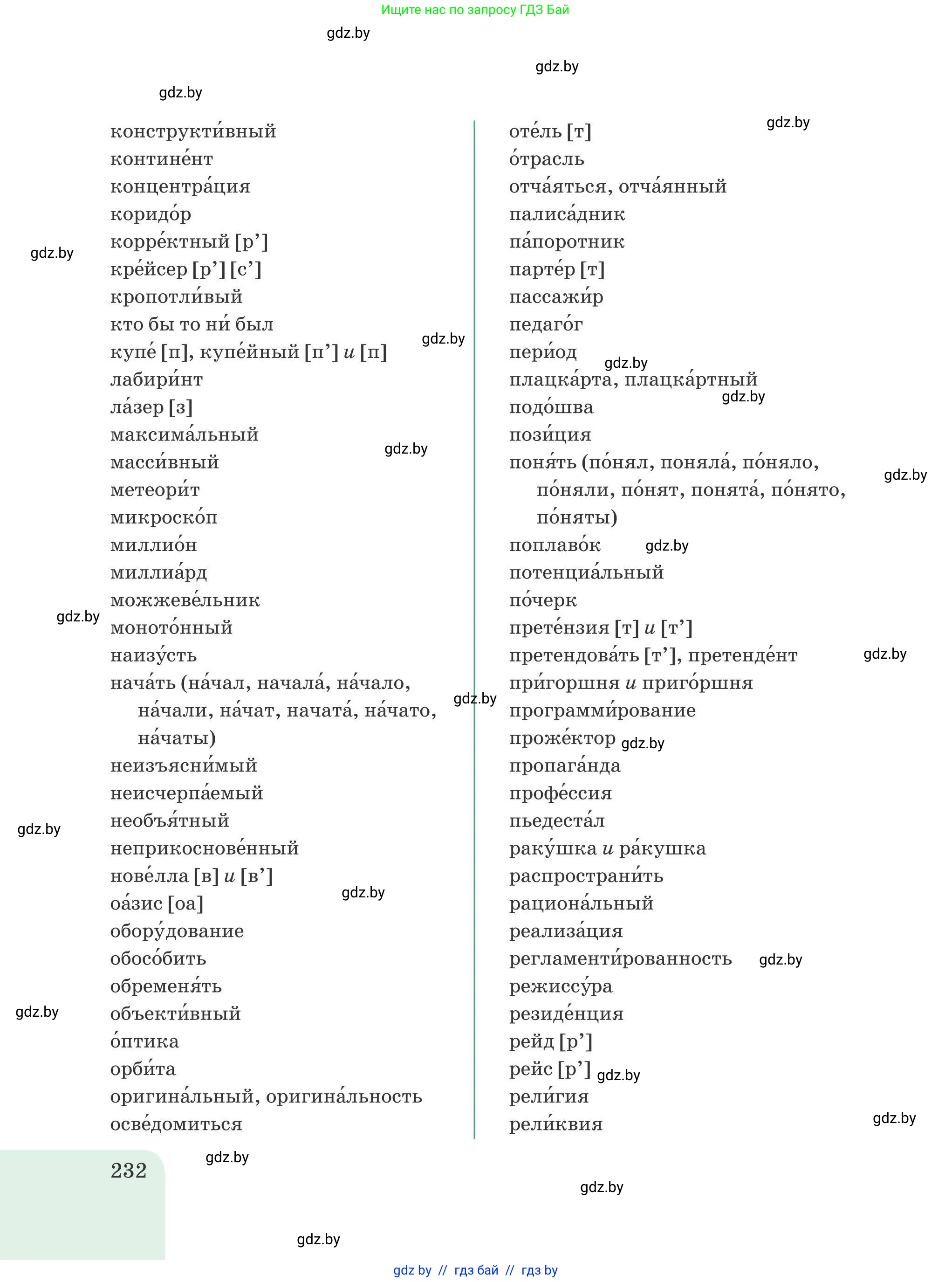 Русский язык, 9 класс Учебник, авторы: Мурина Лариса Александровна, Литвинко Франя Михайловна, Долбик Елена Евгеньевна, Пипченко Н М, Германович С Ф, Таяновская И В, издательство Академия образования, Минск, 2025, страница 232