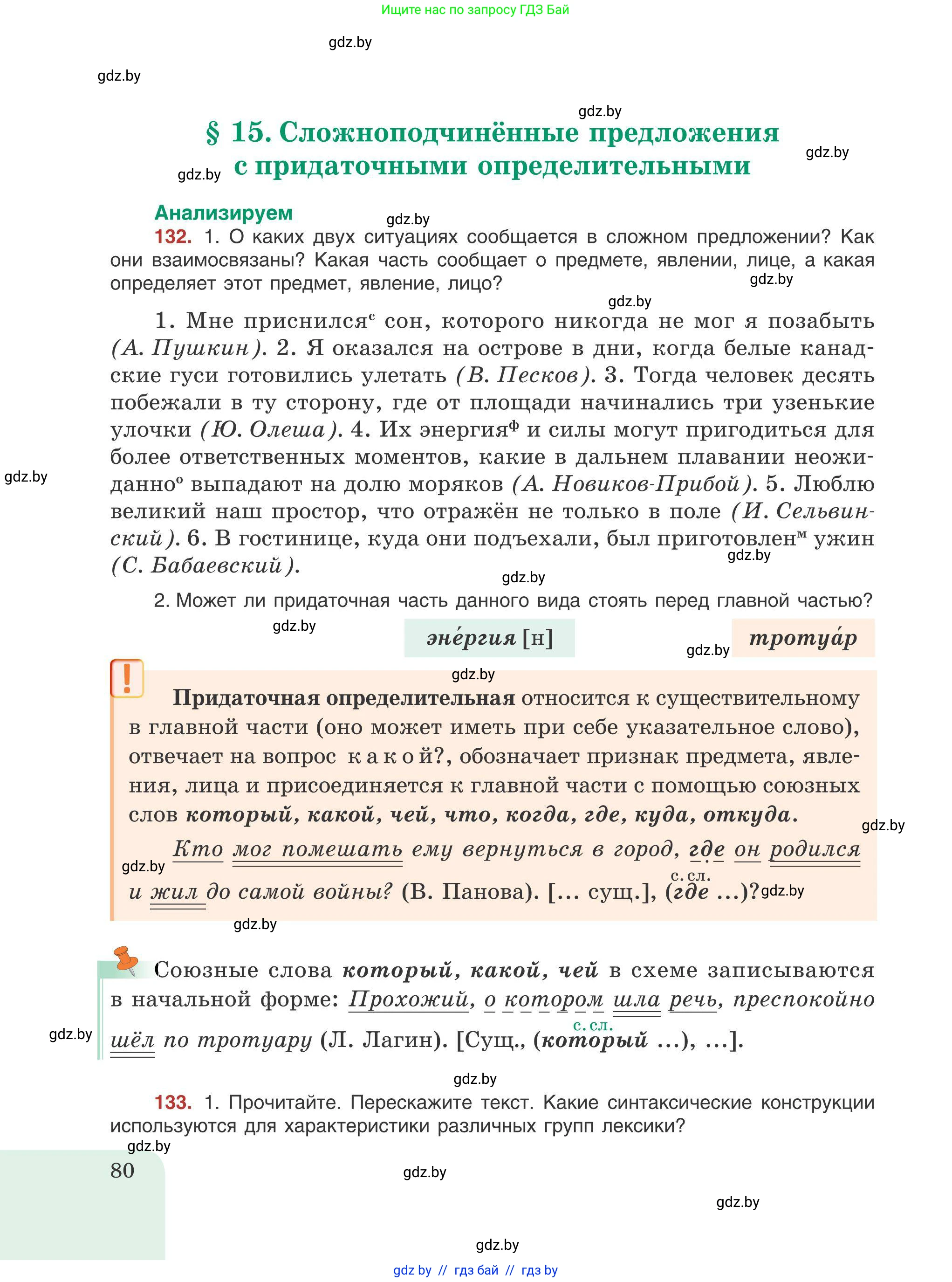 Русский язык, 9 класс Учебник, авторы: Мурина Лариса Александровна, Литвинко Франя Михайловна, Долбик Елена Евгеньевна, Пипченко Н М, Германович С Ф, Таяновская И В, издательство Академия образования, Минск, 2025, страница 80