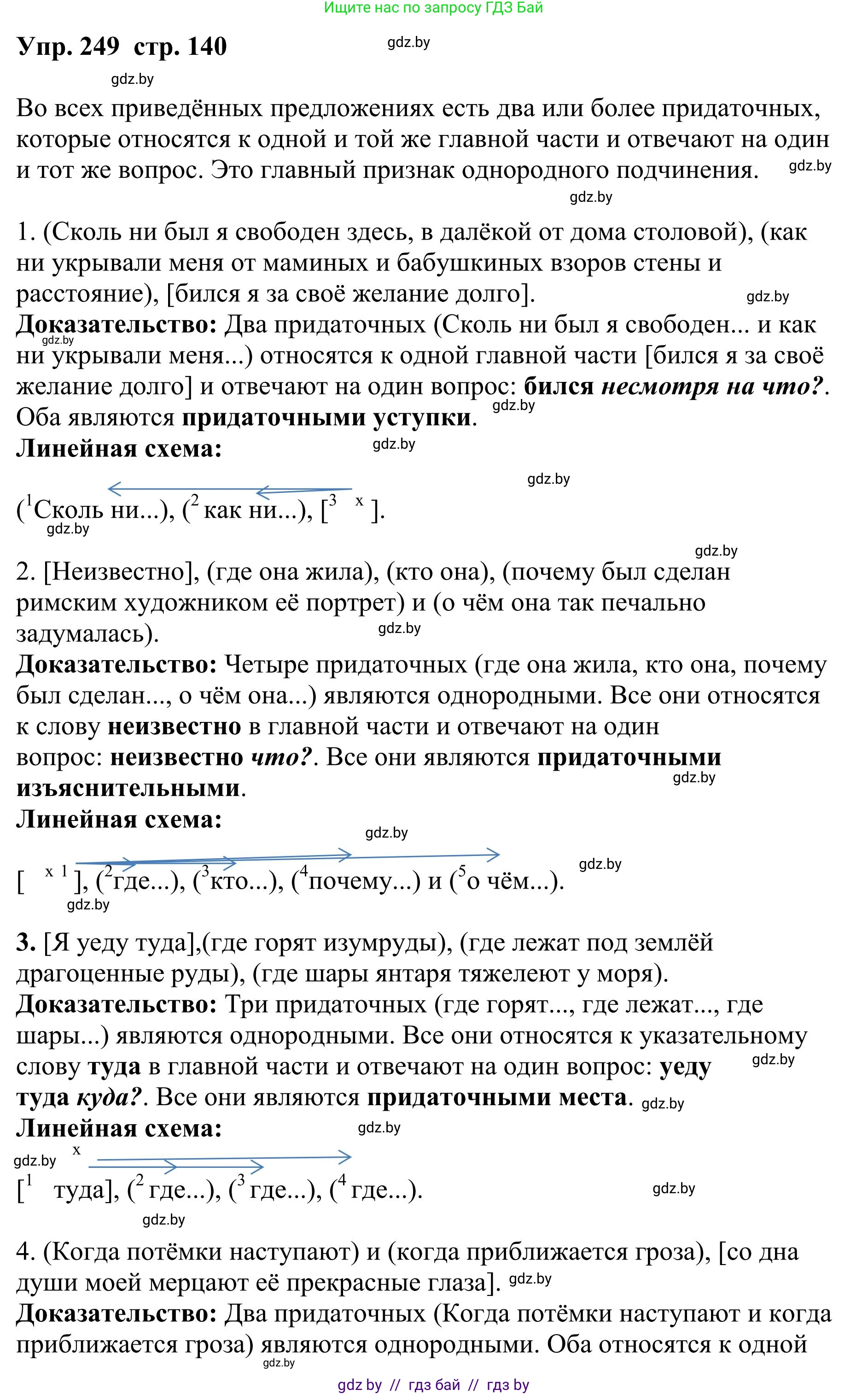 Русский язык, 9 класс Учебник, авторы: Мурина Лариса Александровна, Литвинко Франя Михайловна, Долбик Елена Евгеньевна, Пипченко Н М, Германович С Ф, Таяновская И В, издательство Академия образования, Минск, 2025, страница 140, номер 249, Решение 2025