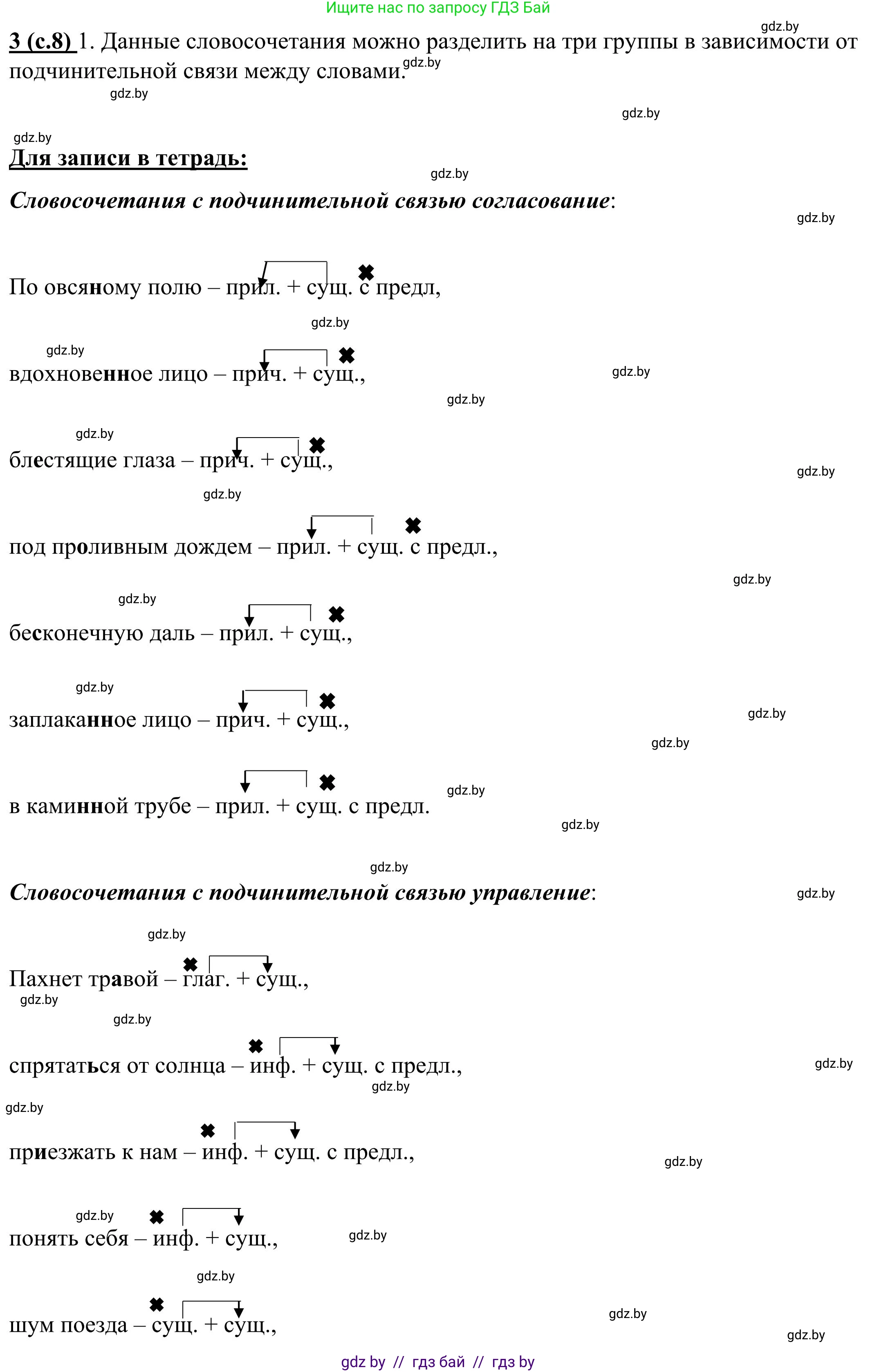 Русский язык, 9 класс Учебник, авторы: Мурина Лариса Александровна, Литвинко Франя Михайловна, Долбик Елена Евгеньевна, Пипченко Н М, Германович С Ф, Таяновская И В, издательство Академия образования, Минск, 2025, страница 8, номер 3, Решение 2025