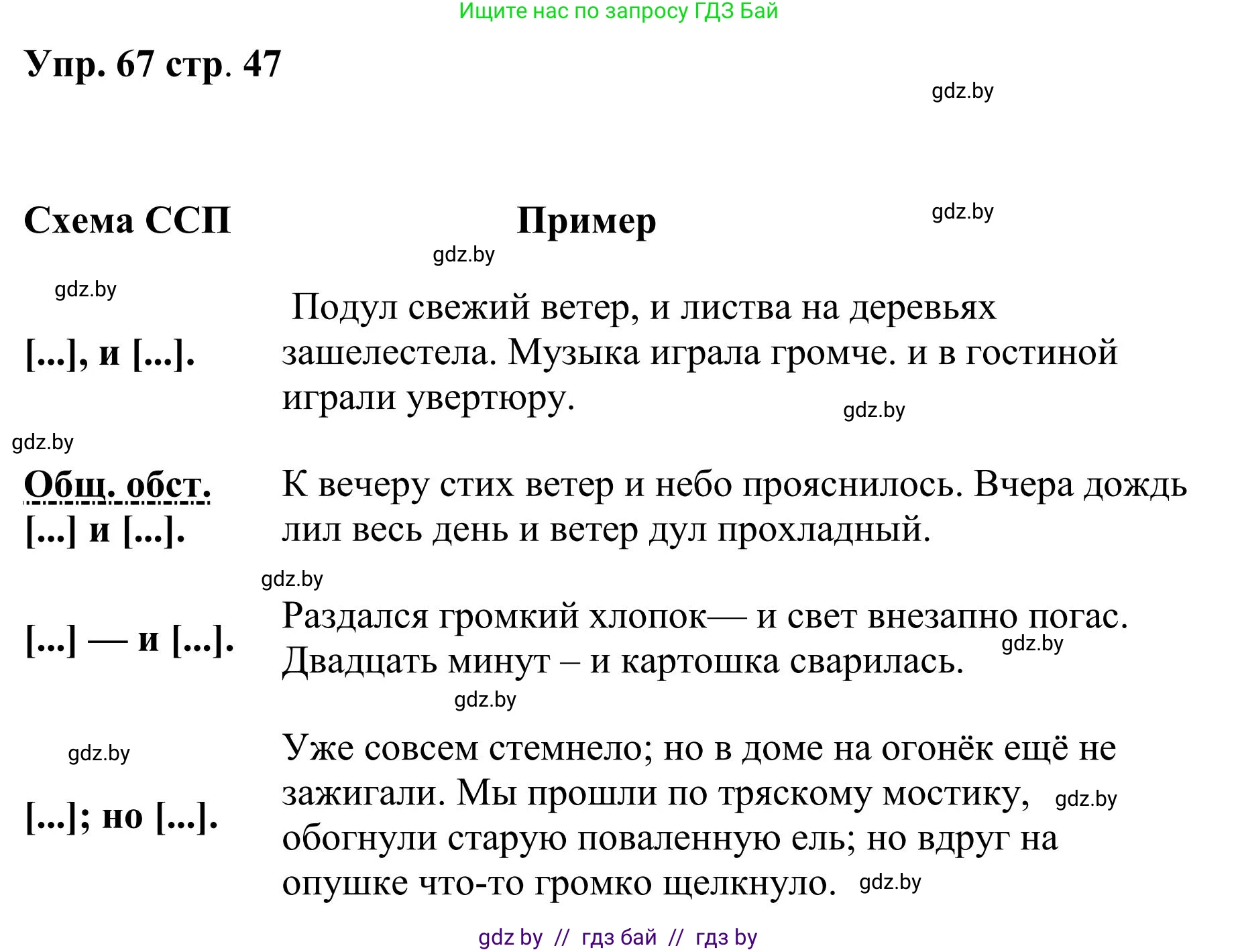 Русский язык, 9 класс Учебник, авторы: Мурина Лариса Александровна, Литвинко Франя Михайловна, Долбик Елена Евгеньевна, Пипченко Н М, Германович С Ф, Таяновская И В, издательство Академия образования, Минск, 2025, страница 47, номер 67, Решение 2025