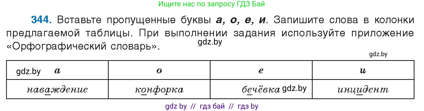 Русский язык, 10 класс Учебник, авторы: Леонович Валентина Леонидовна, Саникович Валентина Александровна, Литвинко Франя Михайловна, Волынец Татьяна Николаевна, Долбик Елена Евгеньевна, Малецкая М И, Мурина Лариса Александровна, Таяновская И В, издательство Национальный институт образования, Минск, 2020, страница 180, номер 344, Условие