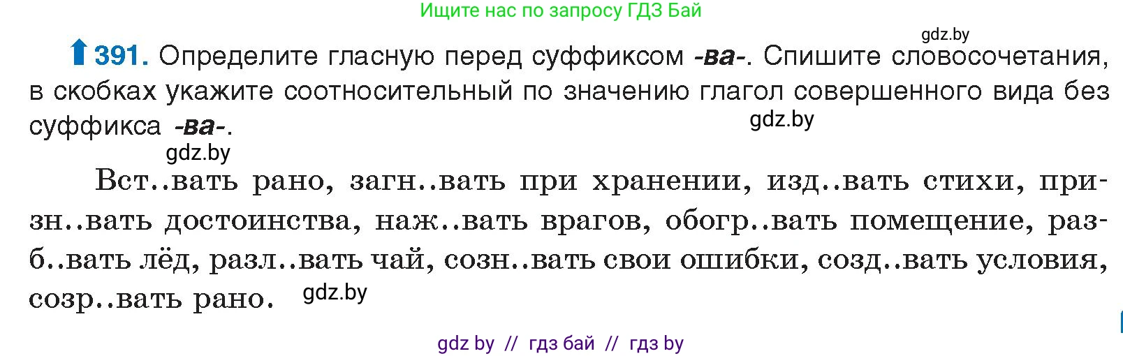 Русский язык, 10 класс Учебник, авторы: Леонович Валентина Леонидовна, Саникович Валентина Александровна, Литвинко Франя Михайловна, Волынец Татьяна Николаевна, Долбик Елена Евгеньевна, Малецкая М И, Мурина Лариса Александровна, Таяновская И В, издательство Национальный институт образования, Минск, 2020, страница 207, номер 391, Условие
