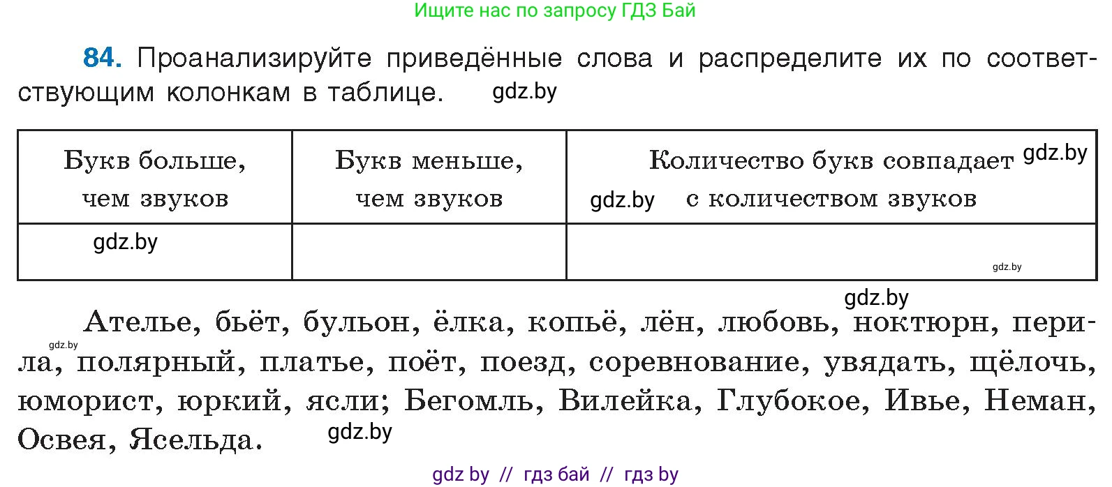 Русский язык, 10 класс Учебник, авторы: Леонович Валентина Леонидовна, Саникович Валентина Александровна, Литвинко Франя Михайловна, Волынец Татьяна Николаевна, Долбик Елена Евгеньевна, Малецкая М И, Мурина Лариса Александровна, Таяновская И В, издательство Национальный институт образования, Минск, 2020, страница 59, номер 84, Условие